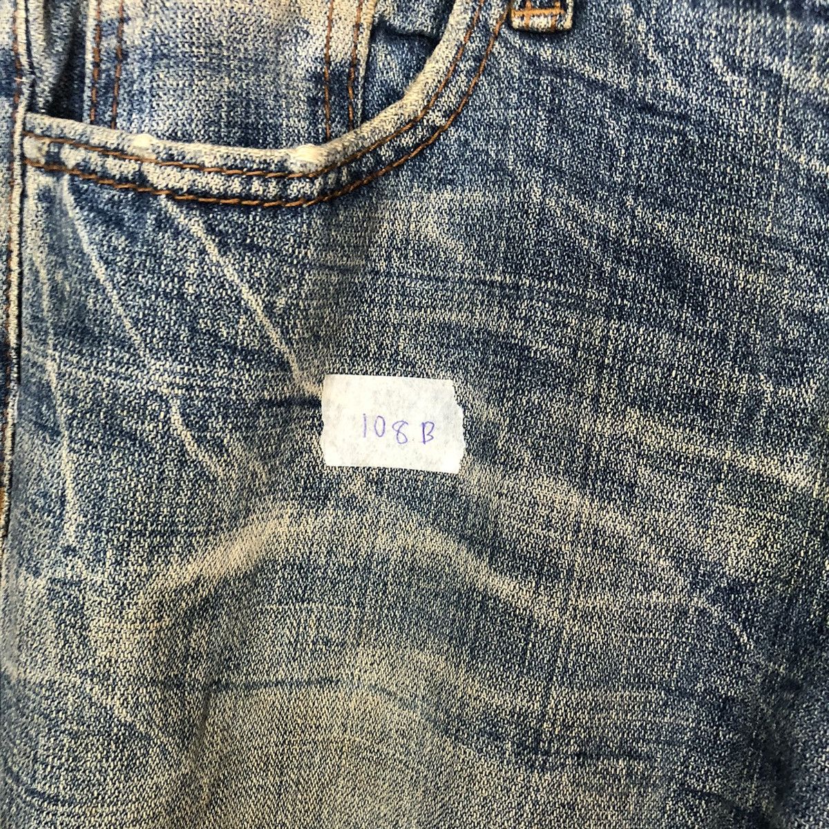 Japanese Brand Japan patchwork Blue Distressed Denim Pants #108B Size US 32 / EU 48 - 10 Thumbnail