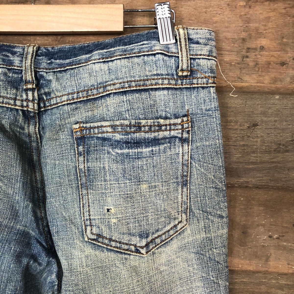 Japanese Brand Japan patchwork Blue Distressed Denim Pants #108B Size US 32 / EU 48 - 15 Thumbnail
