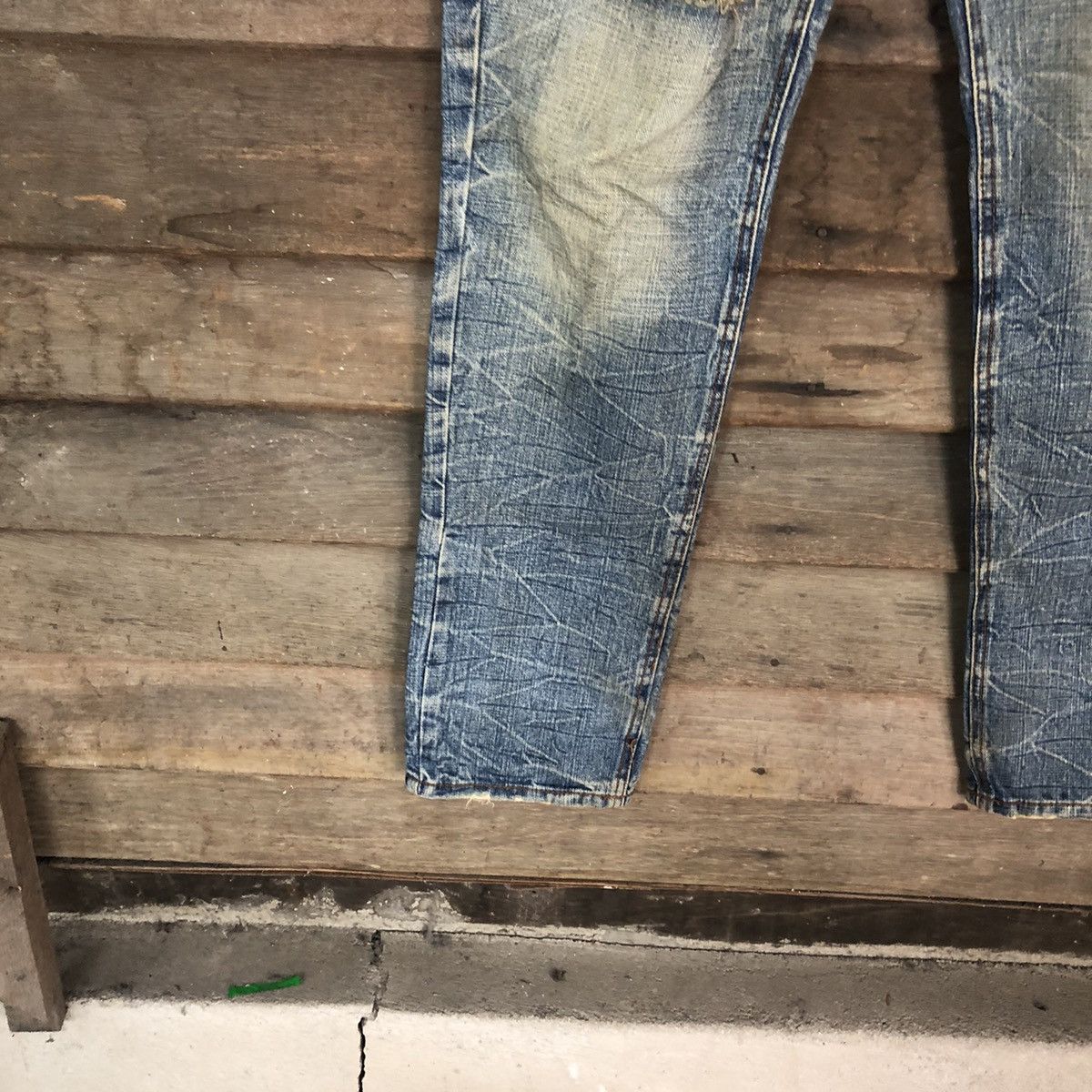 Japanese Brand Japan patchwork Blue Distressed Denim Pants #108B Size US 32 / EU 48 - 8 Thumbnail