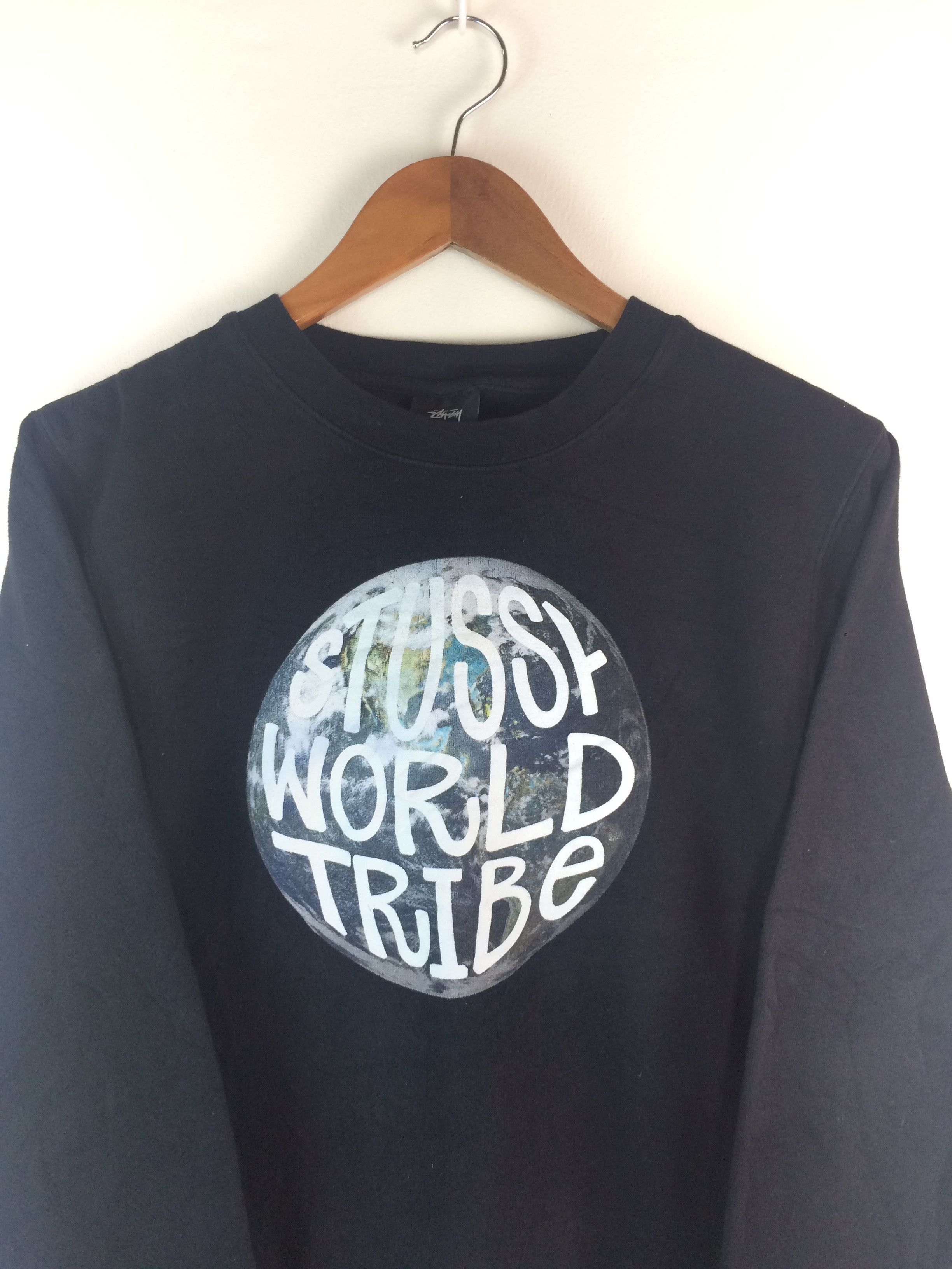 Stussy Vintage Stussy World Tribe Crewneck Sweatshirt Black Size US S / EU 44-46 / 1 - 2 Thumbnail