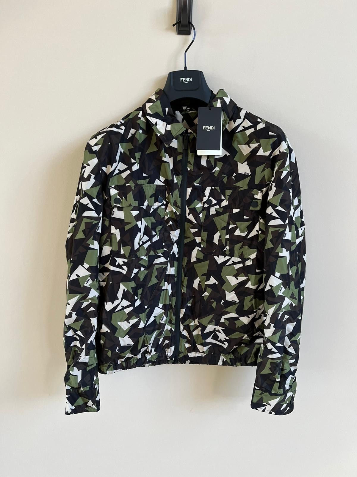 image of Fendi Jacket In Militray Design - Mulitcolor, Men's (Size Large)