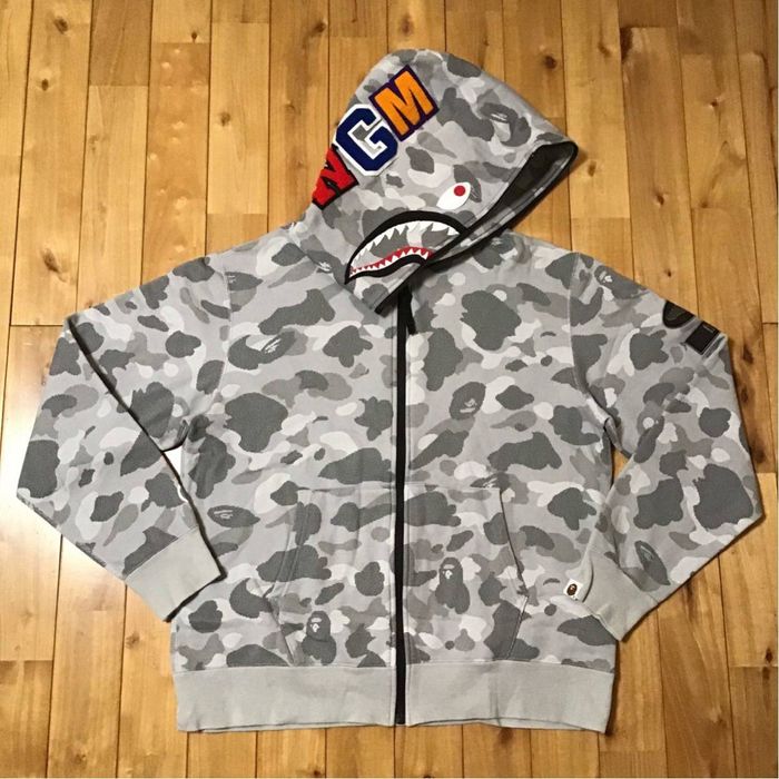 Bape BAPE DOT CAMO Shark full zip hoodie 2XL XXL Grailed