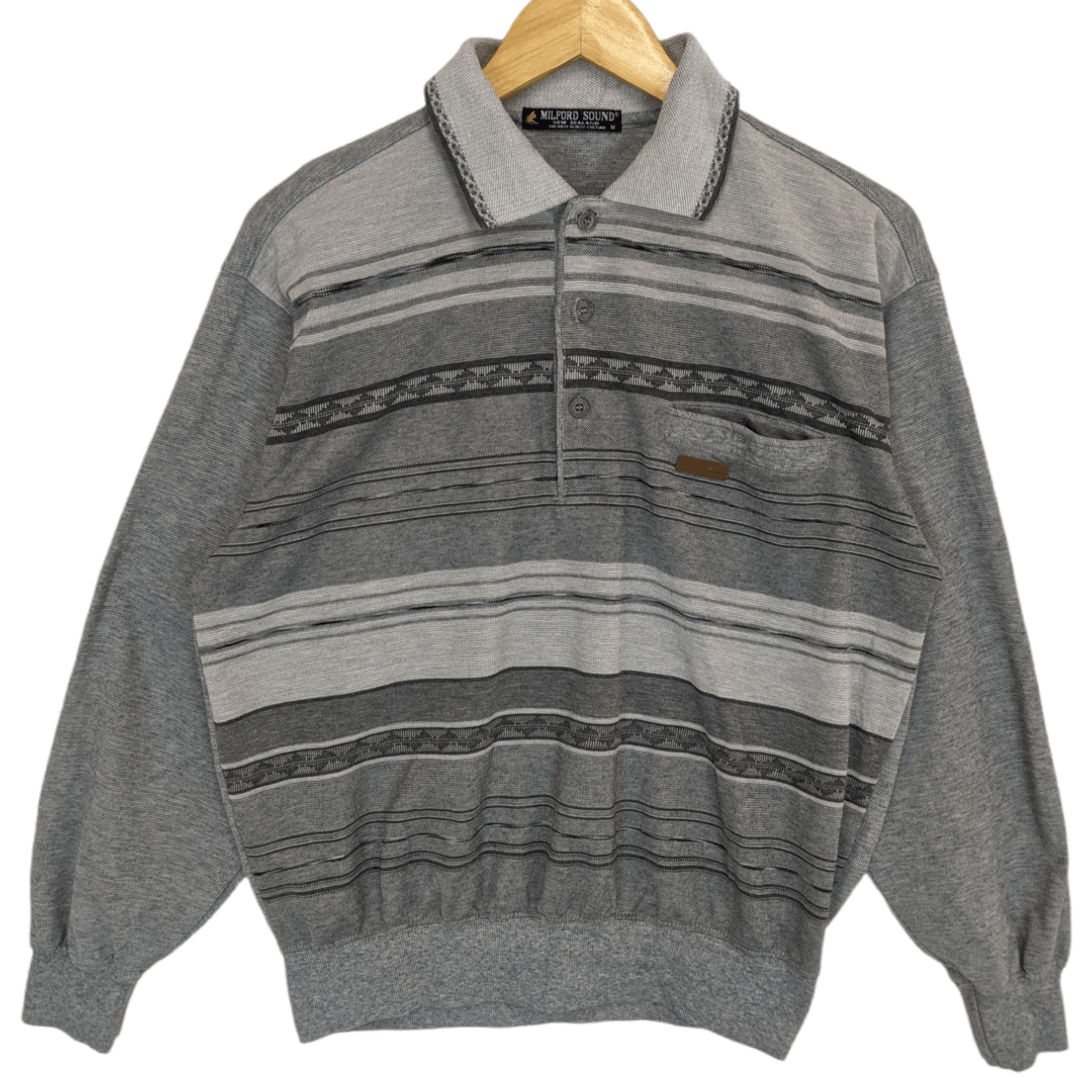 Japanese Brand MILFORD SOUND New Zealand Vintage Retro Polo Sweatshirt Size US XS / EU 42 / 0 - 2 Thumbnail