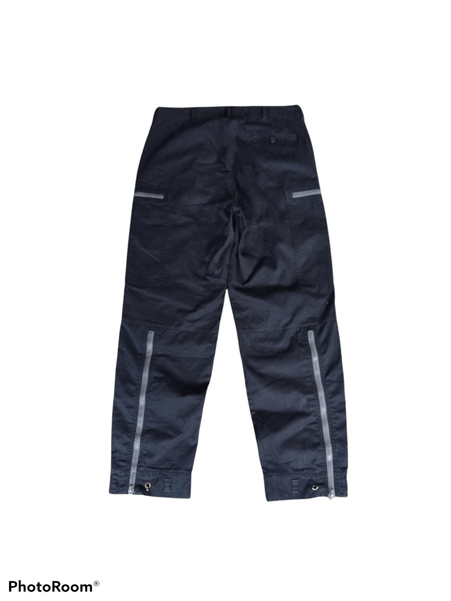 Japanese Brand BLACK PLAIN CARGO BONDAGE ZIPPER POWER TO THE PEOPLE Size US 33 - 3 Thumbnail