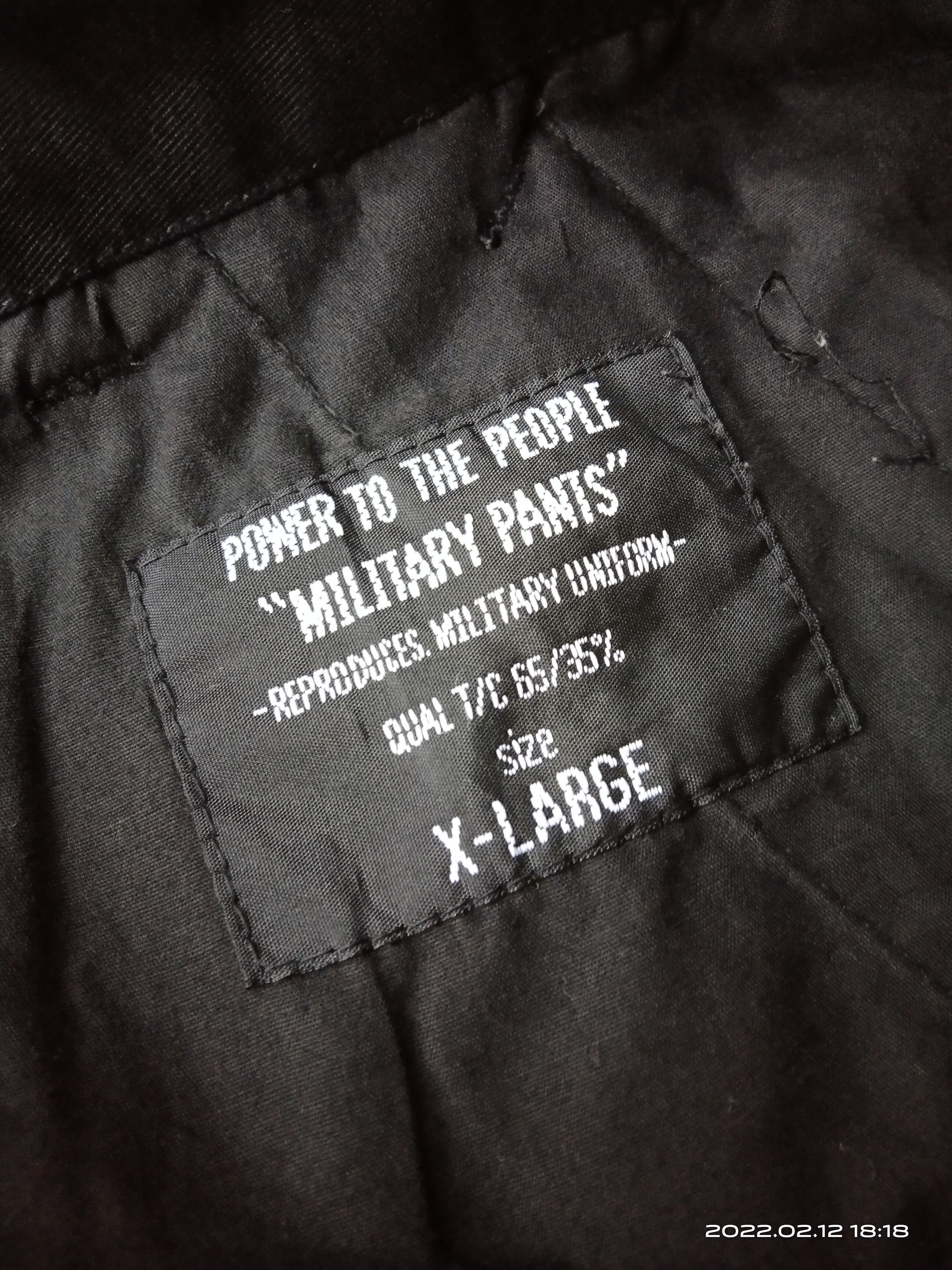 Japanese Brand BLACK PLAIN CARGO BONDAGE ZIPPER POWER TO THE PEOPLE Size US 33 - 7 Thumbnail