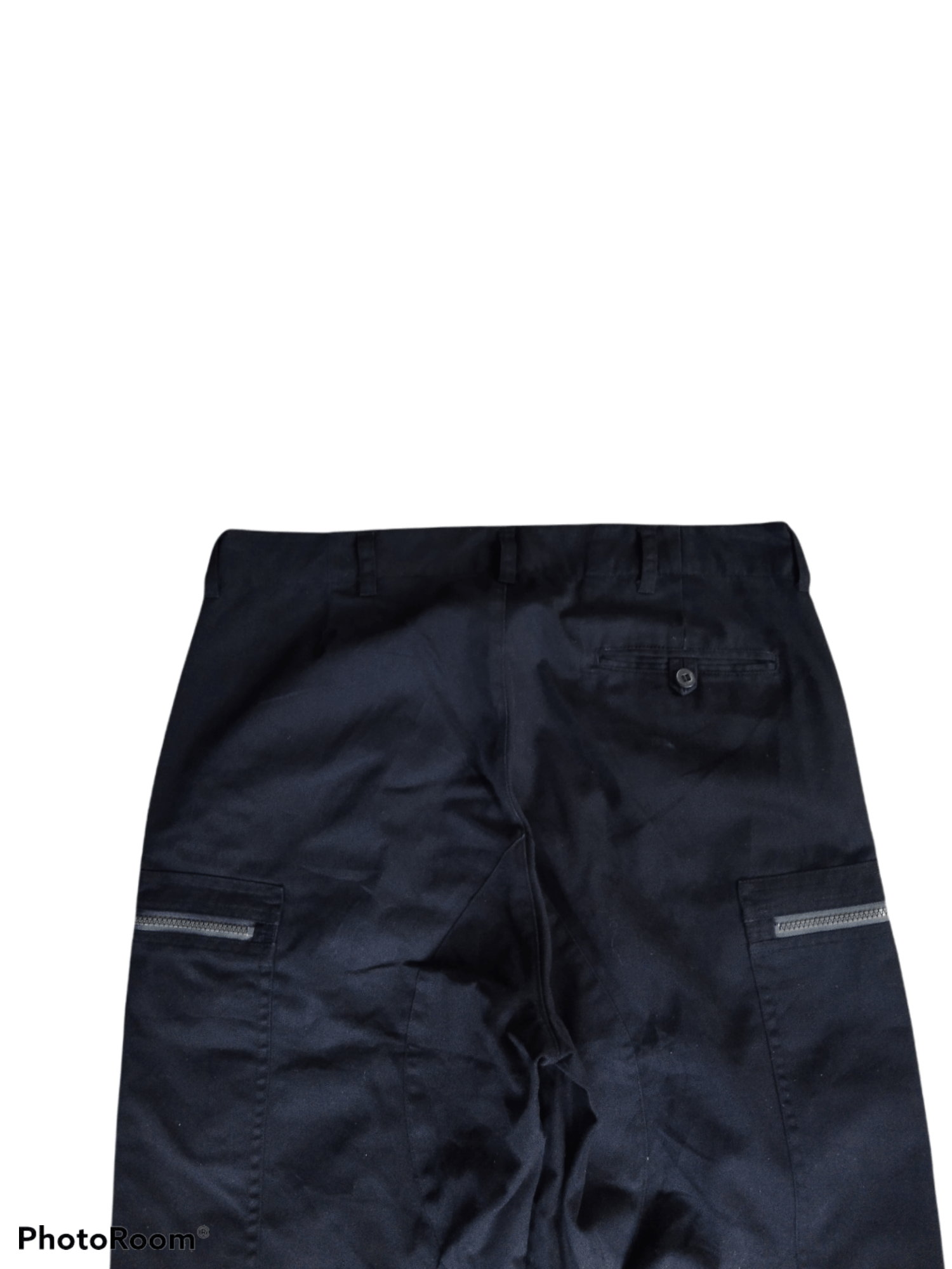 Japanese Brand BLACK PLAIN CARGO BONDAGE ZIPPER POWER TO THE PEOPLE Size US 33 - 5 Thumbnail