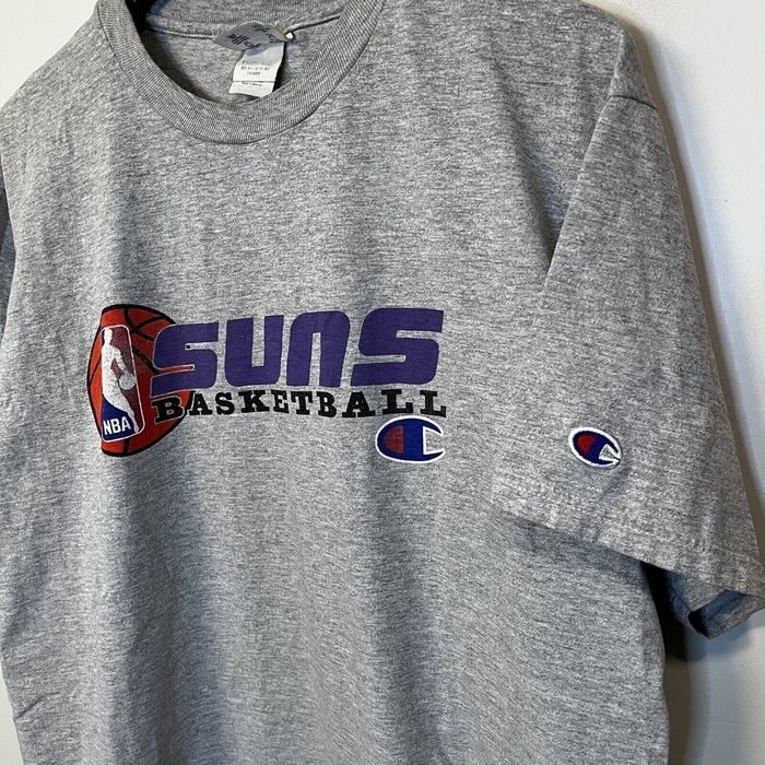 Vintage Vintage 90s PHOENIX SUNS champion NBA T shirt Large Grey