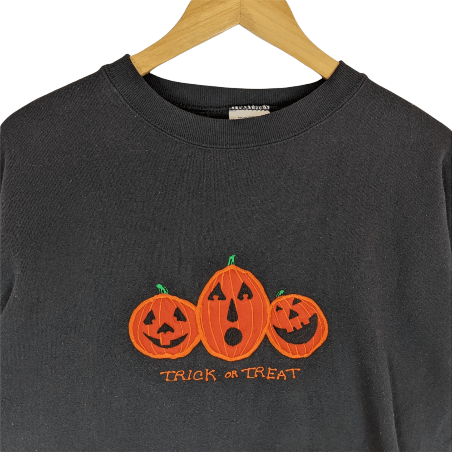 Tultex 90's TULTEX Trick & Treat Halloween Jumper Sweatshirt Size US L / EU 52-54 / 3 - 4 Thumbnail