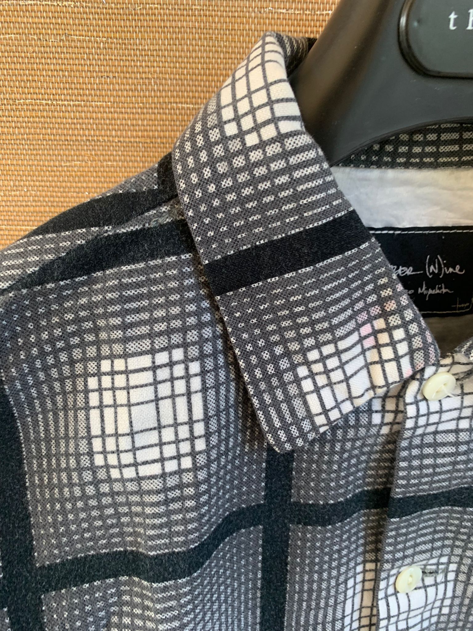 Number (N)ine Monochrome Check Flannel Overshirt in Black, Grey & White Size US M / EU 48-50 / 2 - 5 Thumbnail