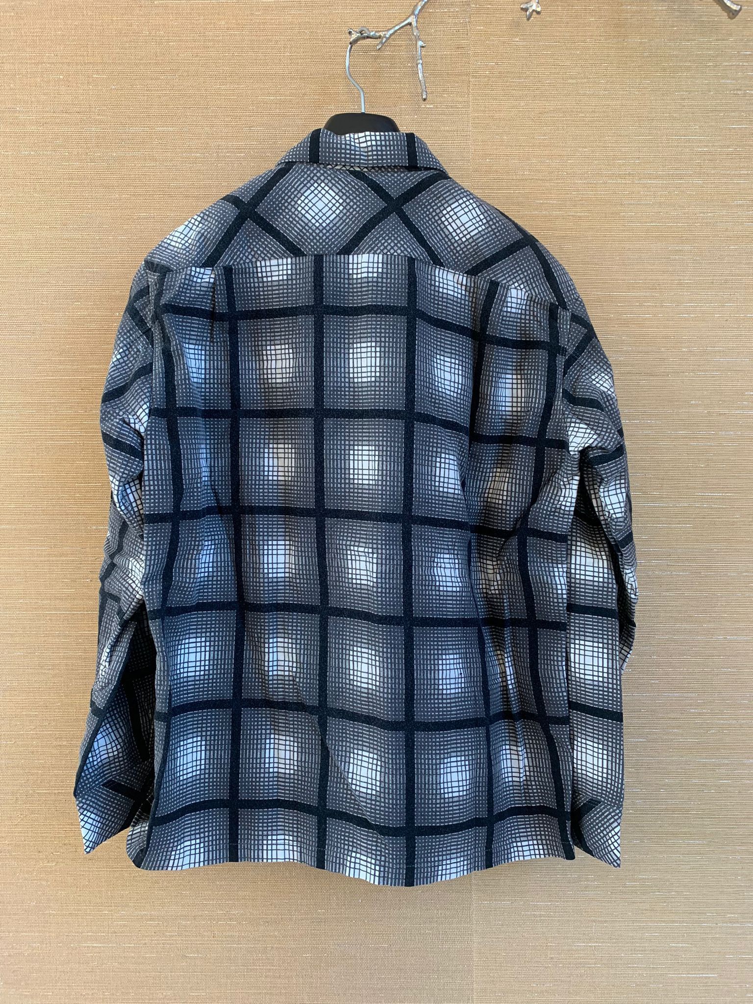 Number (N)ine Monochrome Check Flannel Overshirt in Black, Grey & White Size US M / EU 48-50 / 2 - 14 Thumbnail