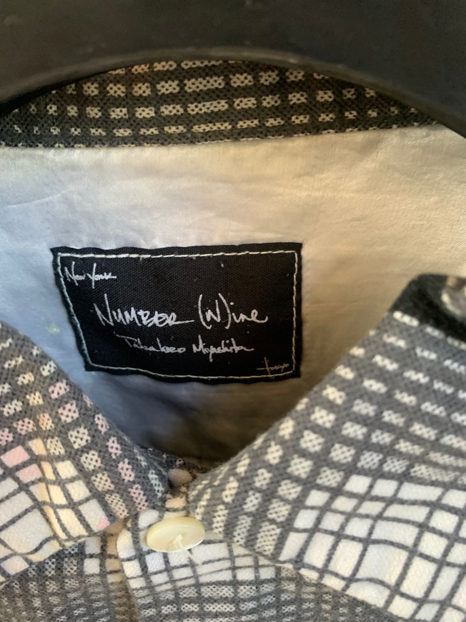 Number (N)ine Monochrome Check Flannel Overshirt in Black, Grey & White Size US M / EU 48-50 / 2 - 7 Thumbnail