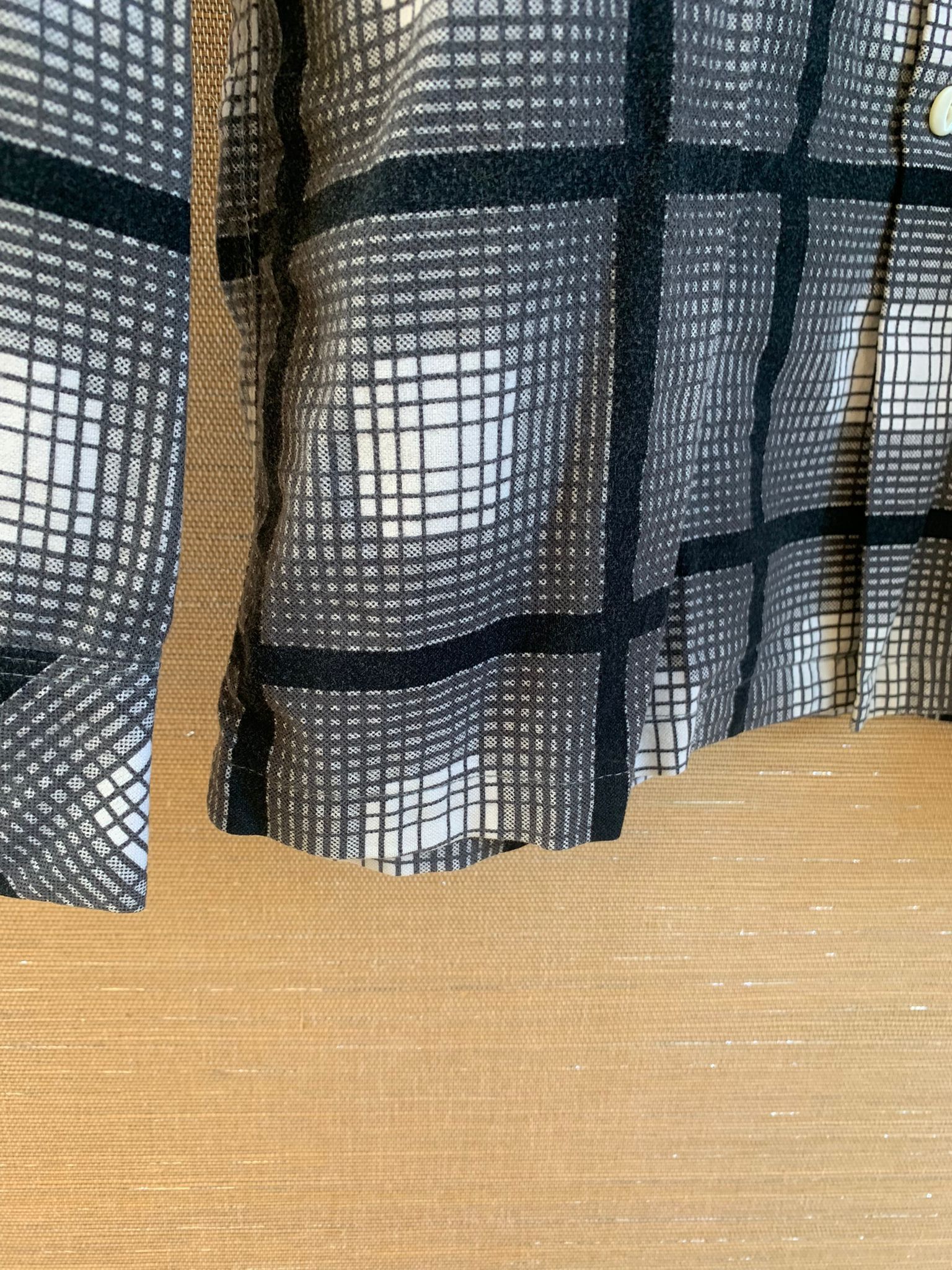 Number (N)ine Monochrome Check Flannel Overshirt in Black, Grey & White Size US M / EU 48-50 / 2 - 3 Thumbnail