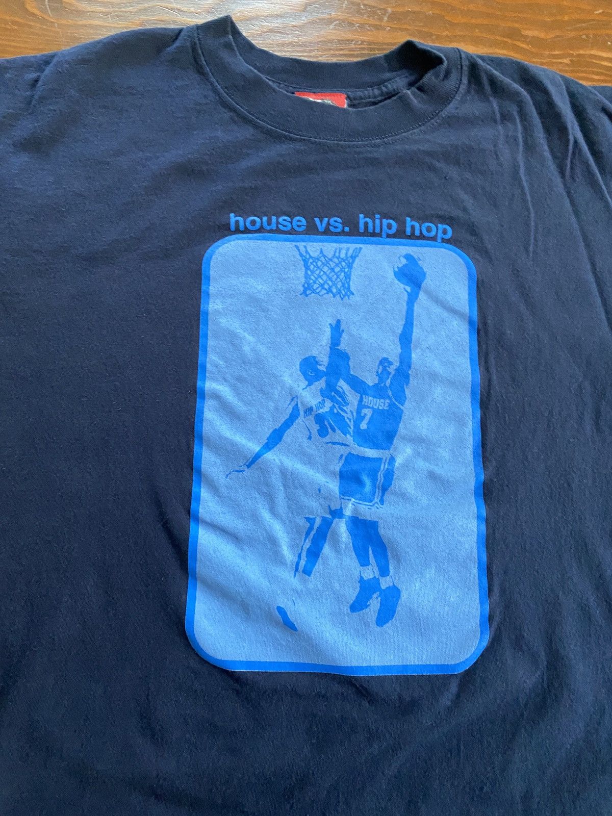 Rap Tees × Vintage Vintage 90’s Nervous Records House vs Hip Hop Basketball Tee Size US L / EU 52-54 / 3 - 4 Thumbnail