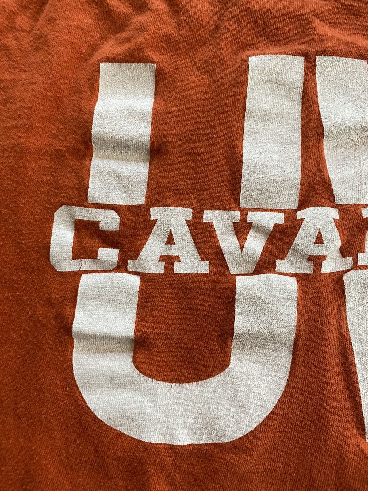 NCAA × Velva Sheen × Vintage Vintage 70’s/80’s UVA Cavaliers Single Stitch Football Tee Size US M / EU 48-50 / 2 - 3 Thumbnail