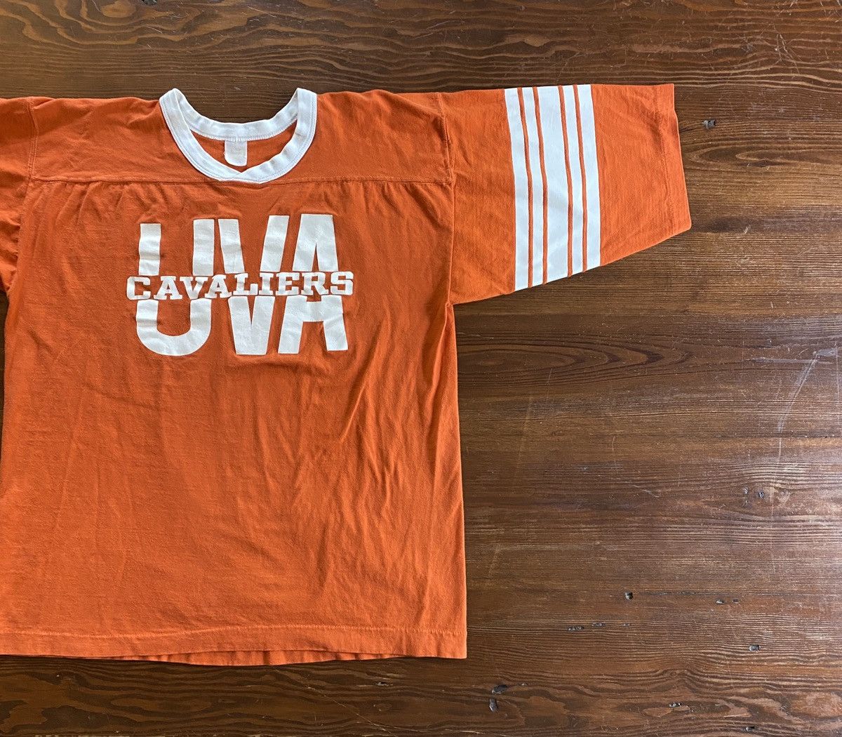 NCAA × Velva Sheen × Vintage Vintage 70’s/80’s UVA Cavaliers Single Stitch Football Tee Size US M / EU 48-50 / 2 - 1 Thumbnail