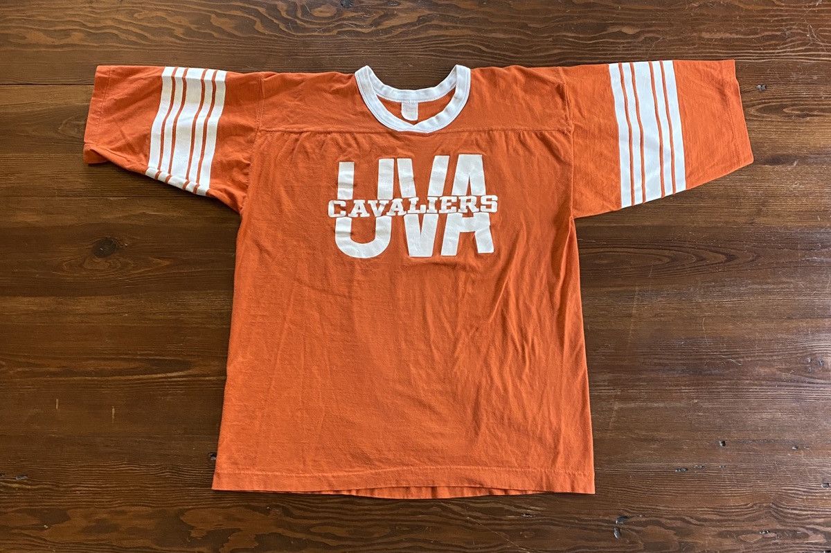 NCAA × Velva Sheen × Vintage Vintage 70’s/80’s UVA Cavaliers Single Stitch Football Tee Size US M / EU 48-50 / 2 - 2 Thumbnail