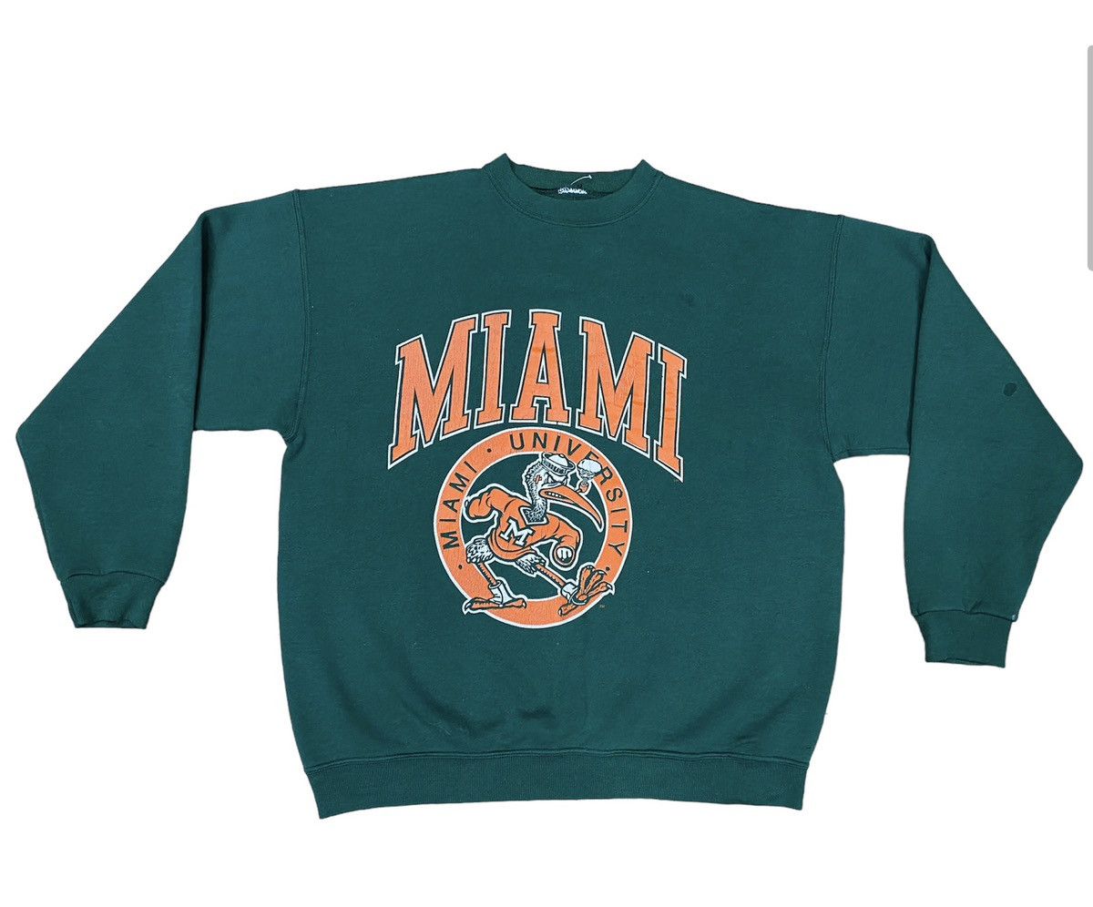 Vintage vintage 80s MIAMI UNIVERSITY sweatshirt Size US XL / EU 56 / 4 - 1 Thumbnail