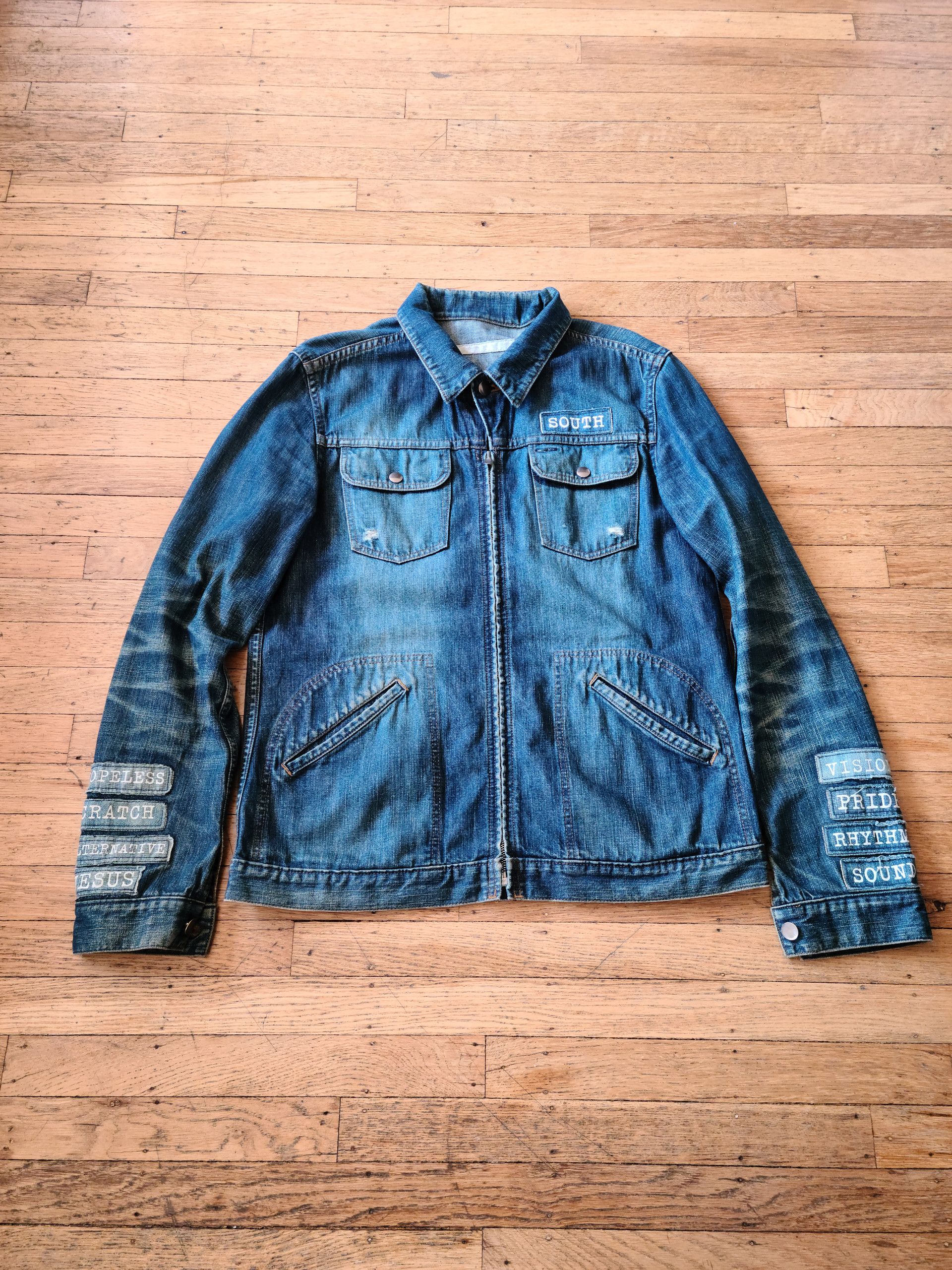 image of Number N Ine Number Nine Ss02 "modern Age" Denim Jacket, Men's (Size Large)