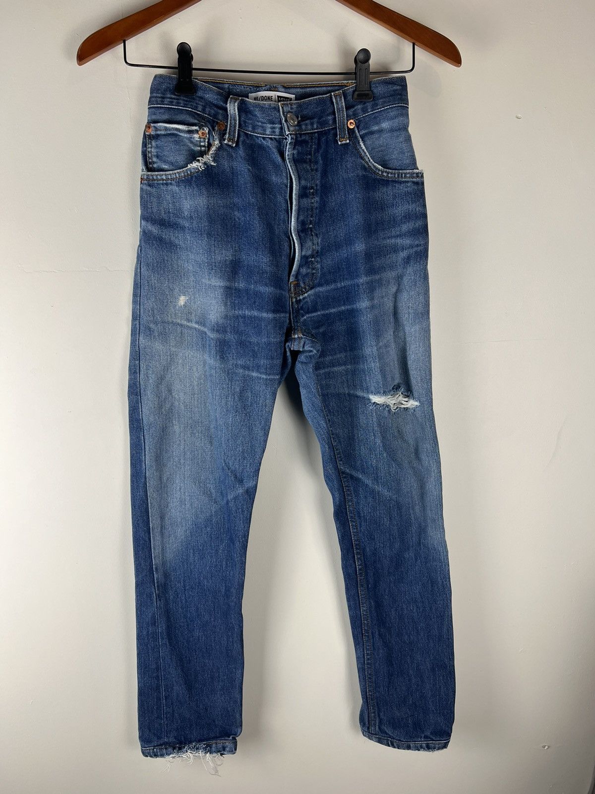 Levi's × RE/DONE × Vintage Re/Done Levis distressed dark blue jeans Size 25" / US 0 / IT 36 - 1 Thumbnail
