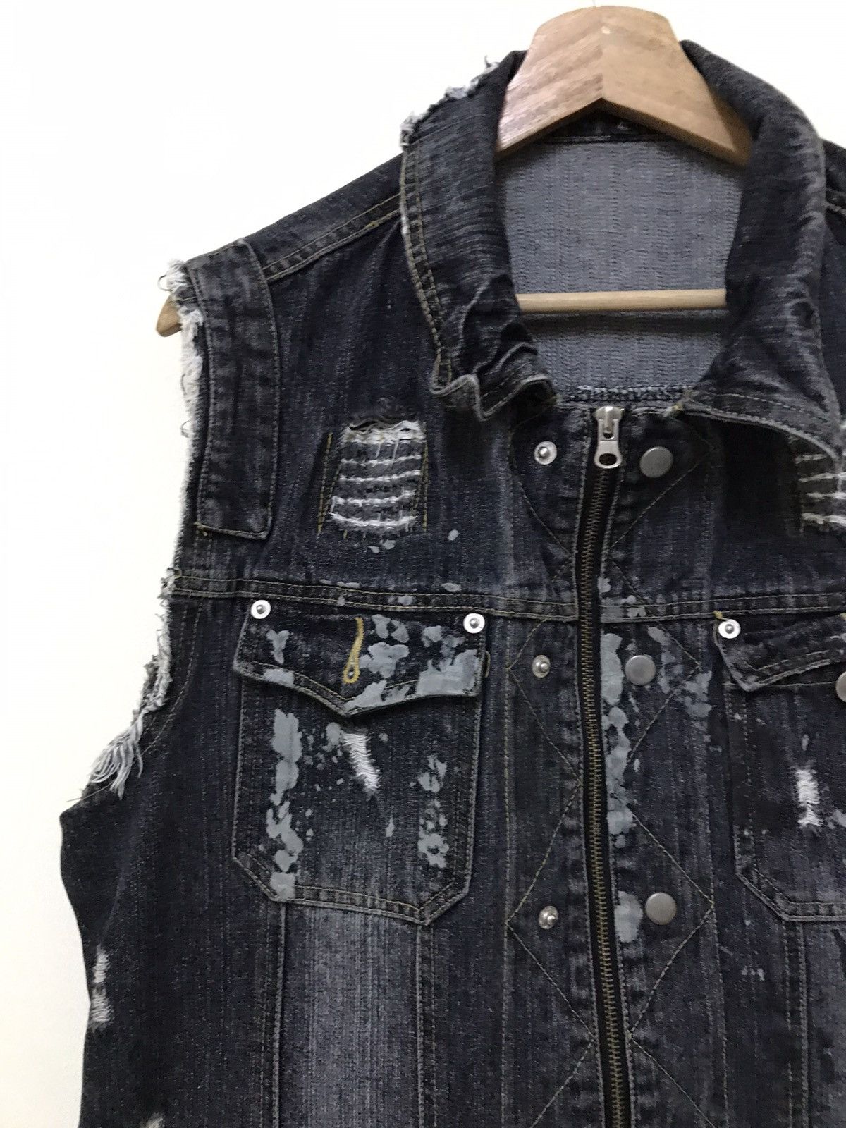 In The Attic Vintage In The Attic Distressed Splashed Paint Punk Jacket Size US M / EU 48-50 / 2 - 5 Thumbnail