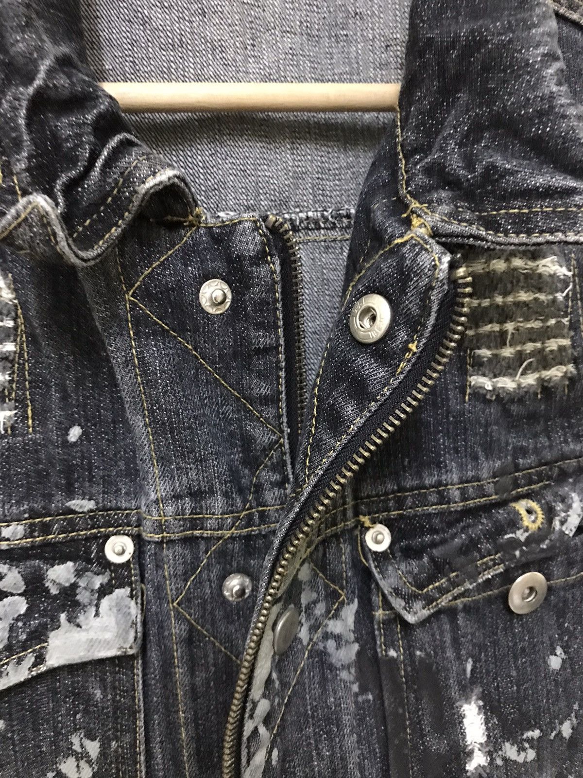In The Attic Vintage In The Attic Distressed Splashed Paint Punk Jacket Size US M / EU 48-50 / 2 - 7 Thumbnail