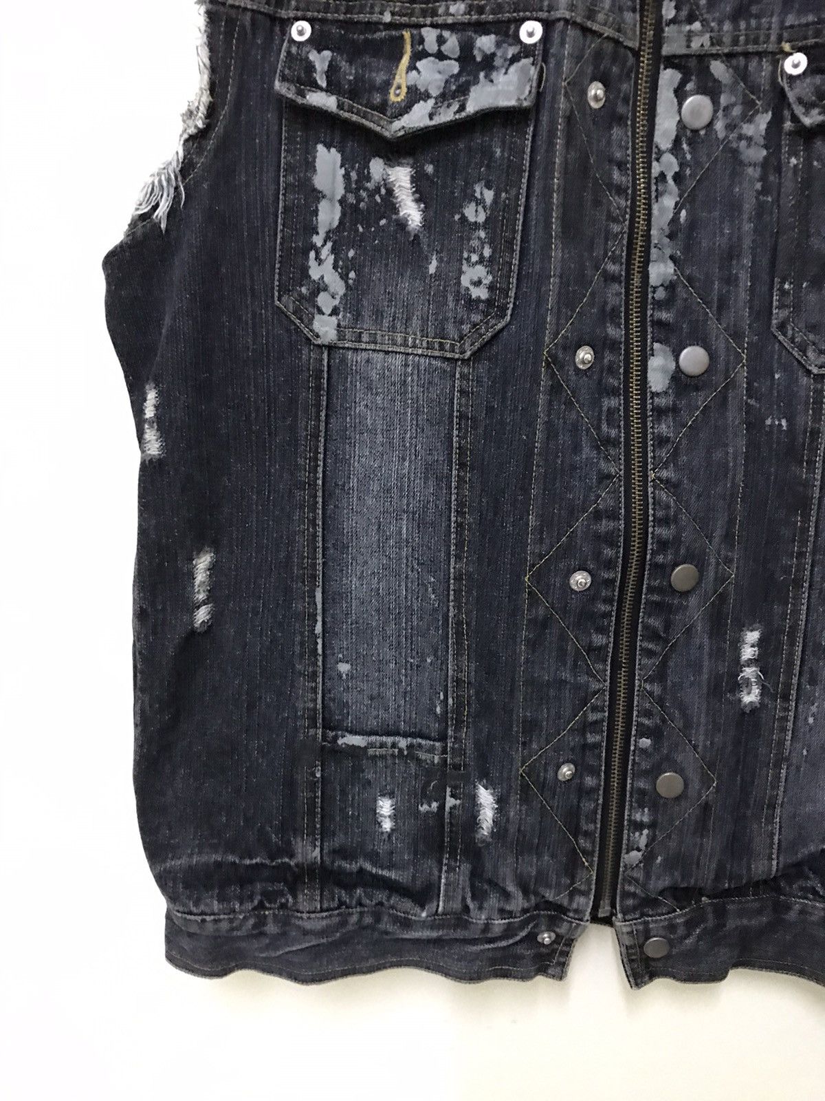 In The Attic Vintage In The Attic Distressed Splashed Paint Punk Jacket Size US M / EU 48-50 / 2 - 9 Thumbnail