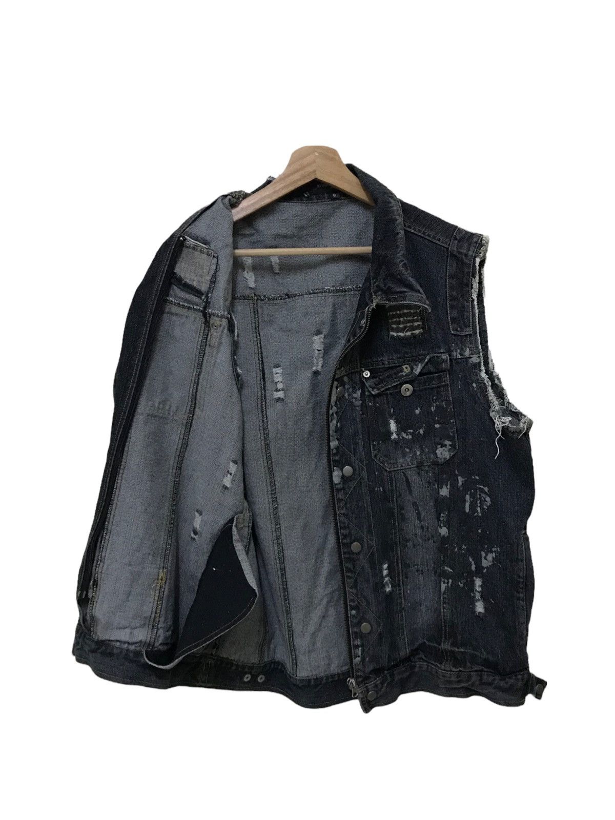 In The Attic Vintage In The Attic Distressed Splashed Paint Punk Jacket Size US M / EU 48-50 / 2 - 2 Thumbnail