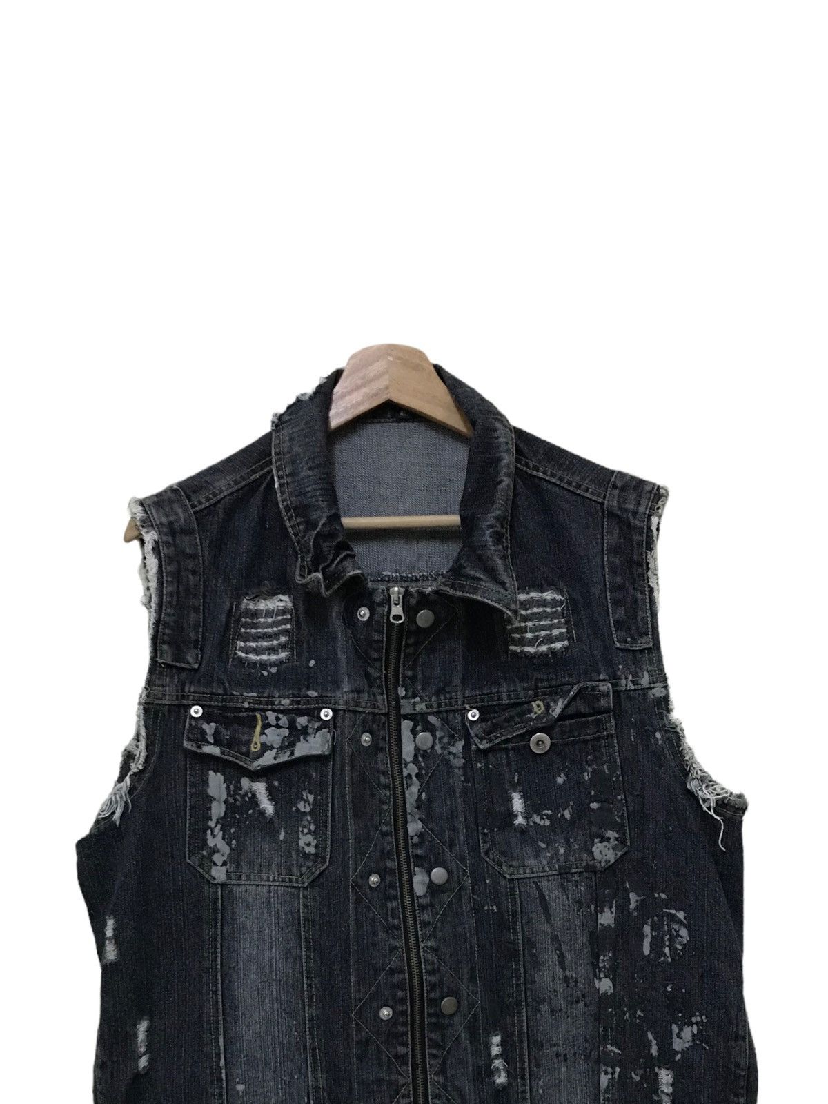 In The Attic Vintage In The Attic Distressed Splashed Paint Punk Jacket Size US M / EU 48-50 / 2 - 3 Thumbnail