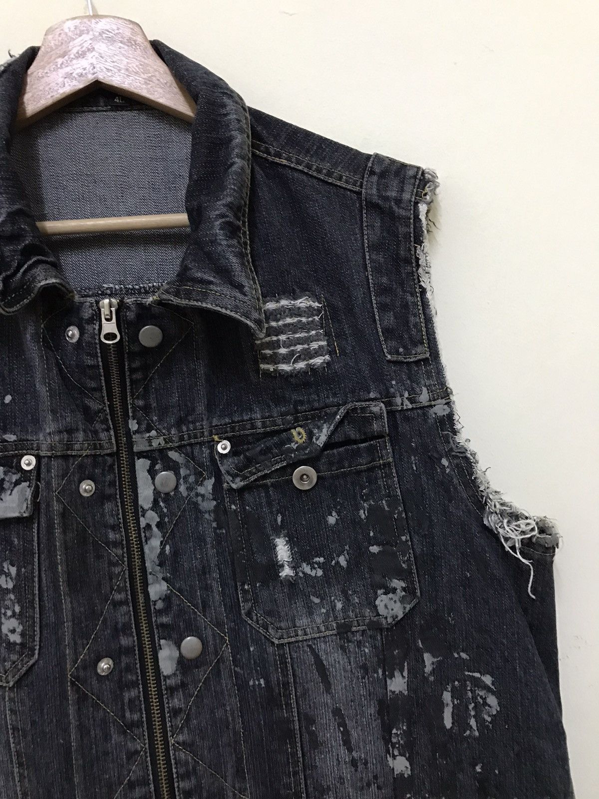 In The Attic Vintage In The Attic Distressed Splashed Paint Punk Jacket Size US M / EU 48-50 / 2 - 6 Thumbnail