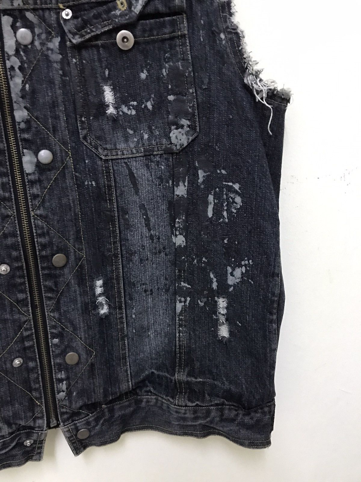 In The Attic Vintage In The Attic Distressed Splashed Paint Punk Jacket Size US M / EU 48-50 / 2 - 8 Thumbnail