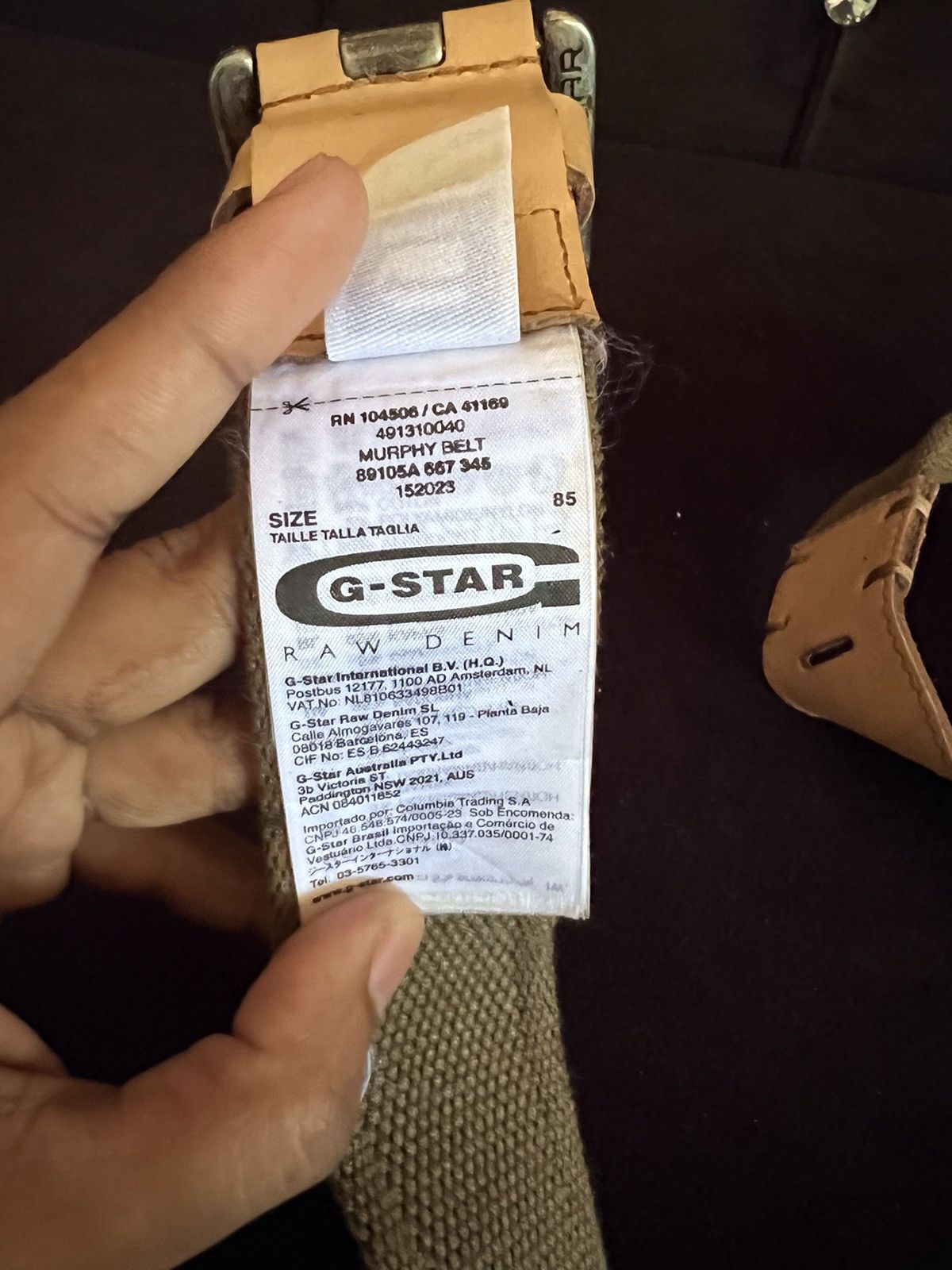 G-Star G Star Raw Military Style Buckle Belt Size ONE SIZE - 8 Thumbnail
