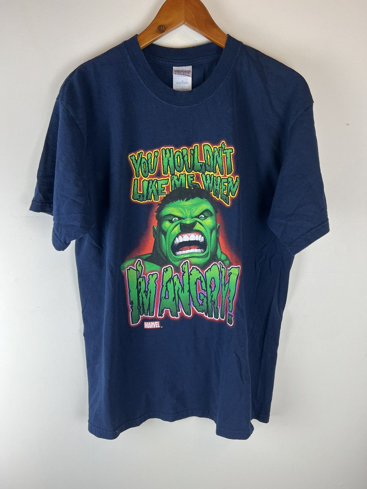 Marvel Comics × Vintage Y2K Marvel The Hulk You Wouldn’t like me when Im angry tee Size US L / EU 52-54 / 3 - 1 Thumbnail