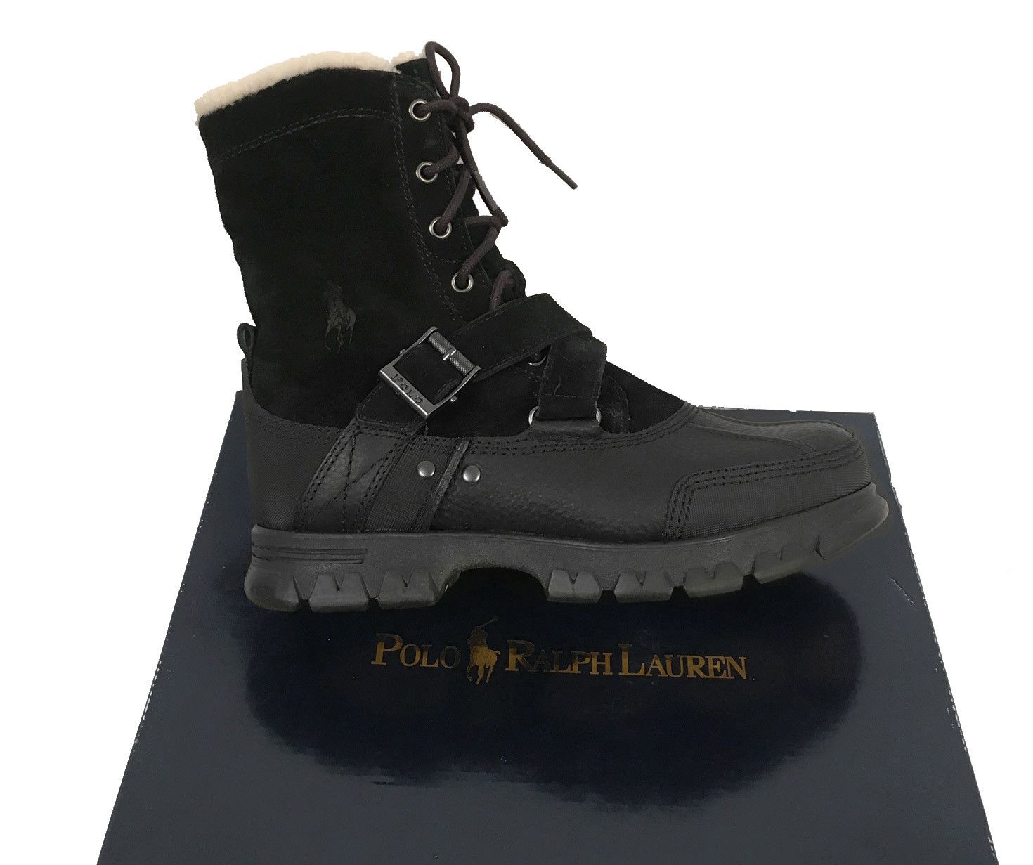 Polo Ralph Lauren NEW Vintage Polo Ralph Lauren Tavin Rollover Shearling Boots Size US 10.5 / EU 43-44 - 2 Thumbnail