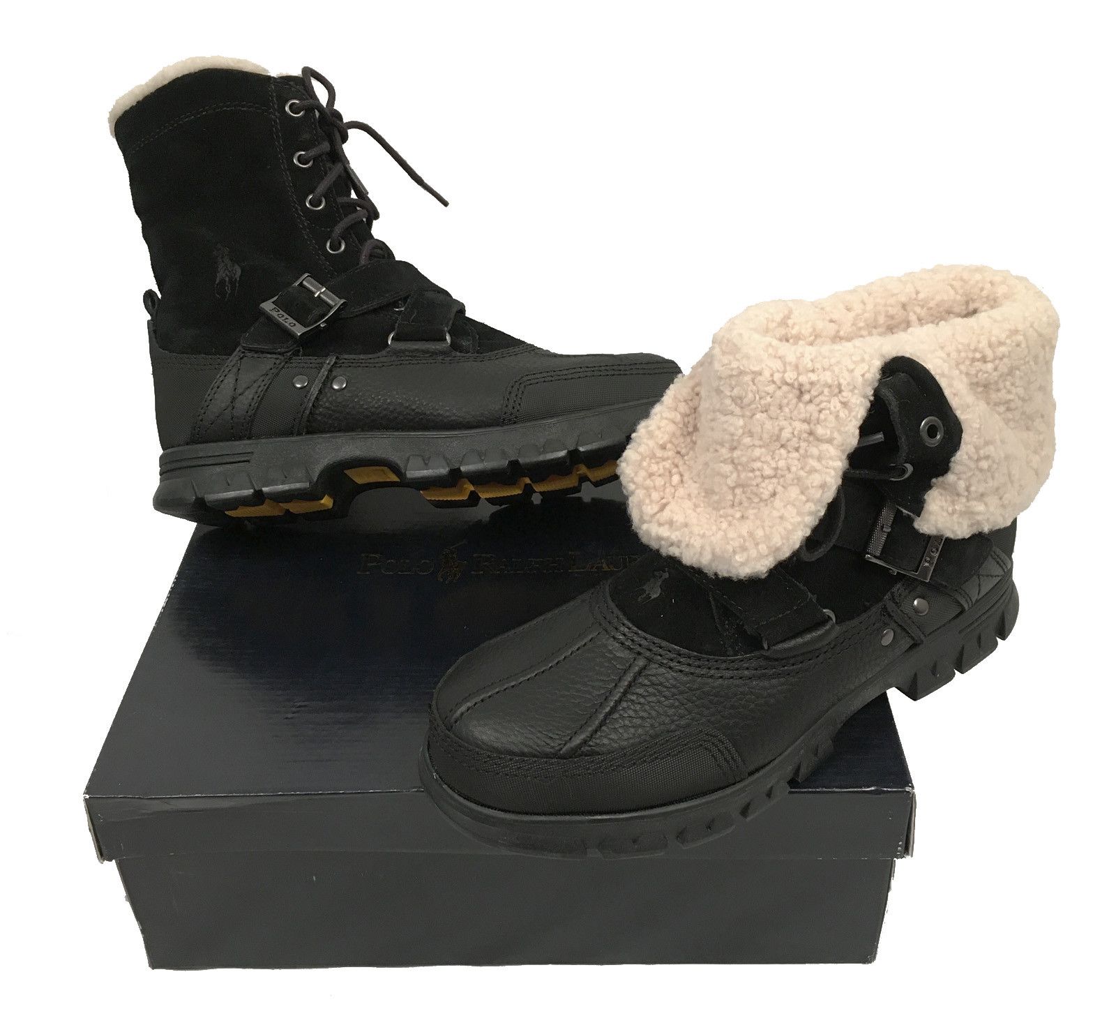 Polo Ralph Lauren NEW Vintage Polo Ralph Lauren Tavin Rollover Shearling Boots Size US 12 / EU 45 - 1 Thumbnail