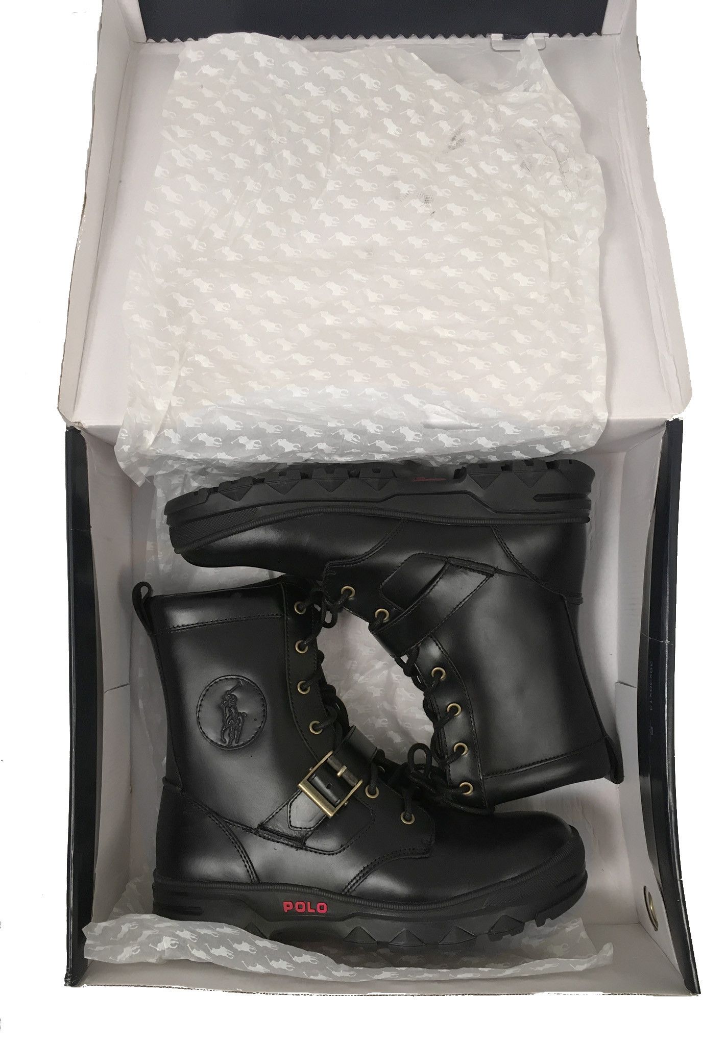 Polo Ralph Lauren NEW Vintage Polo Ralph Lauren Hayward Boots Black Size US 13 / EU 46 - 2 Thumbnail