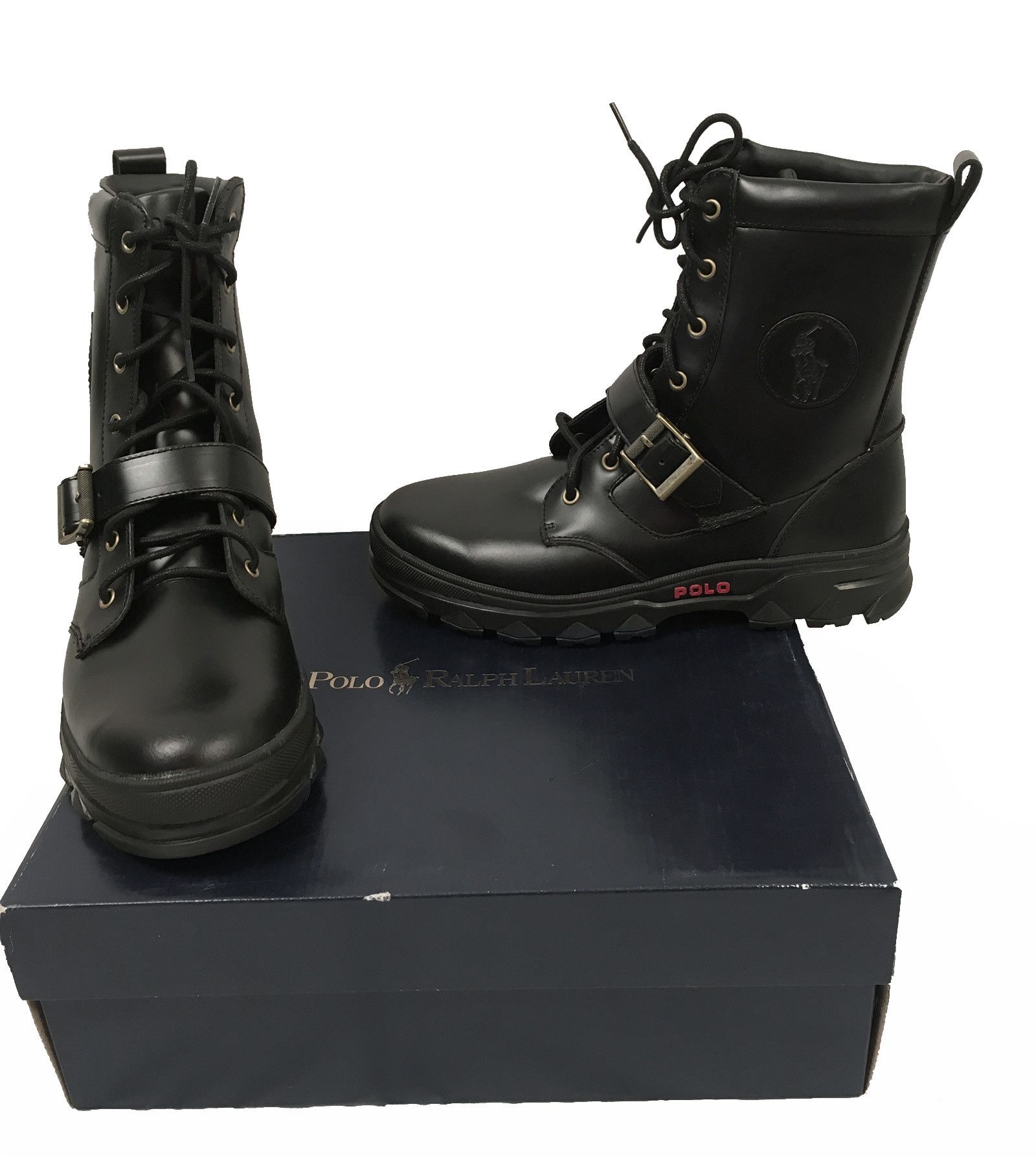 Polo Ralph Lauren NEW Vintage Polo Ralph Lauren Hayward Boots Black Size US 13 / EU 46 - 1 Thumbnail