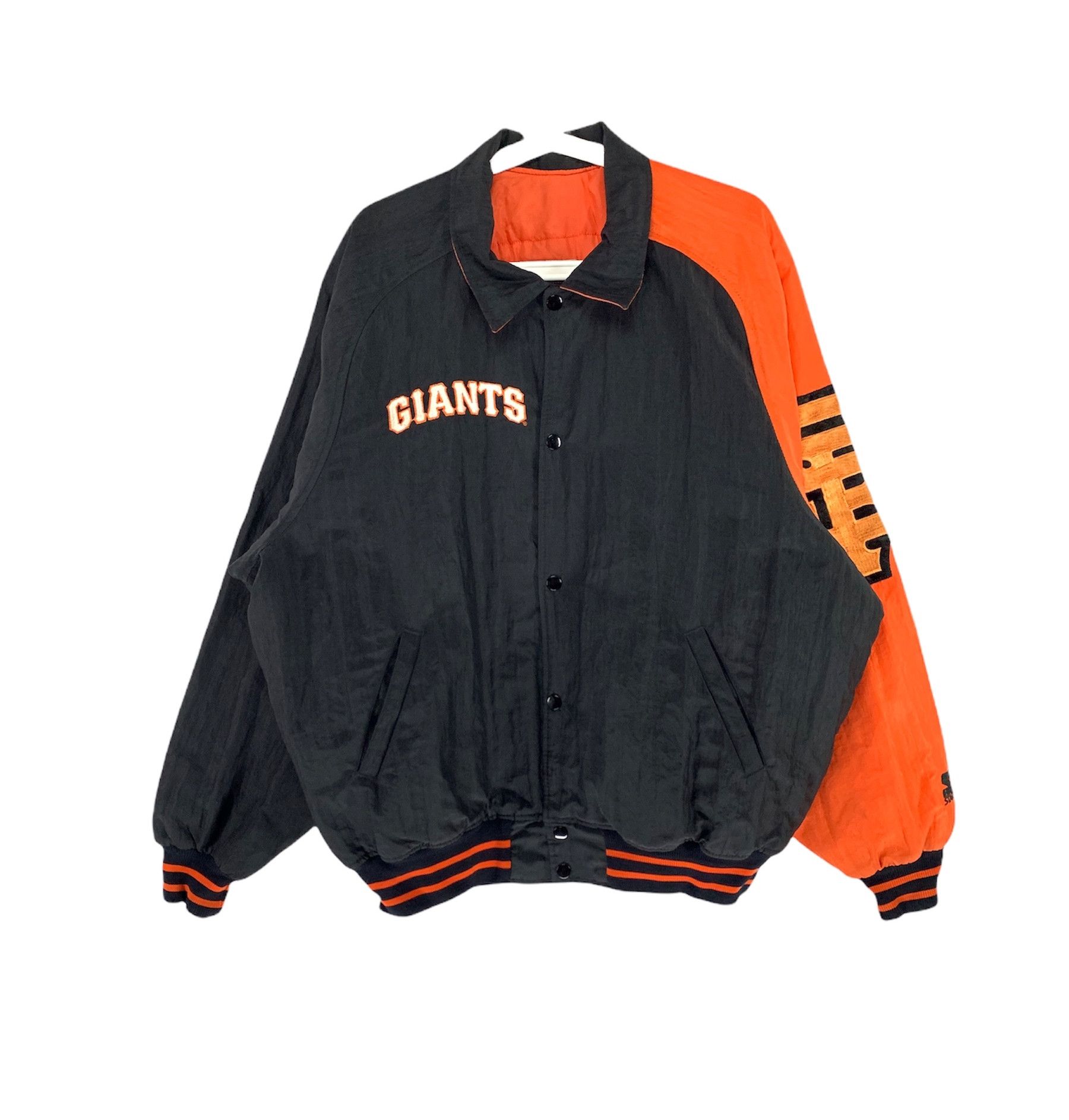 image of Mlb x Starter San Francisco Giants Vintage Starter Jacket in Black, Men's (Size Large)