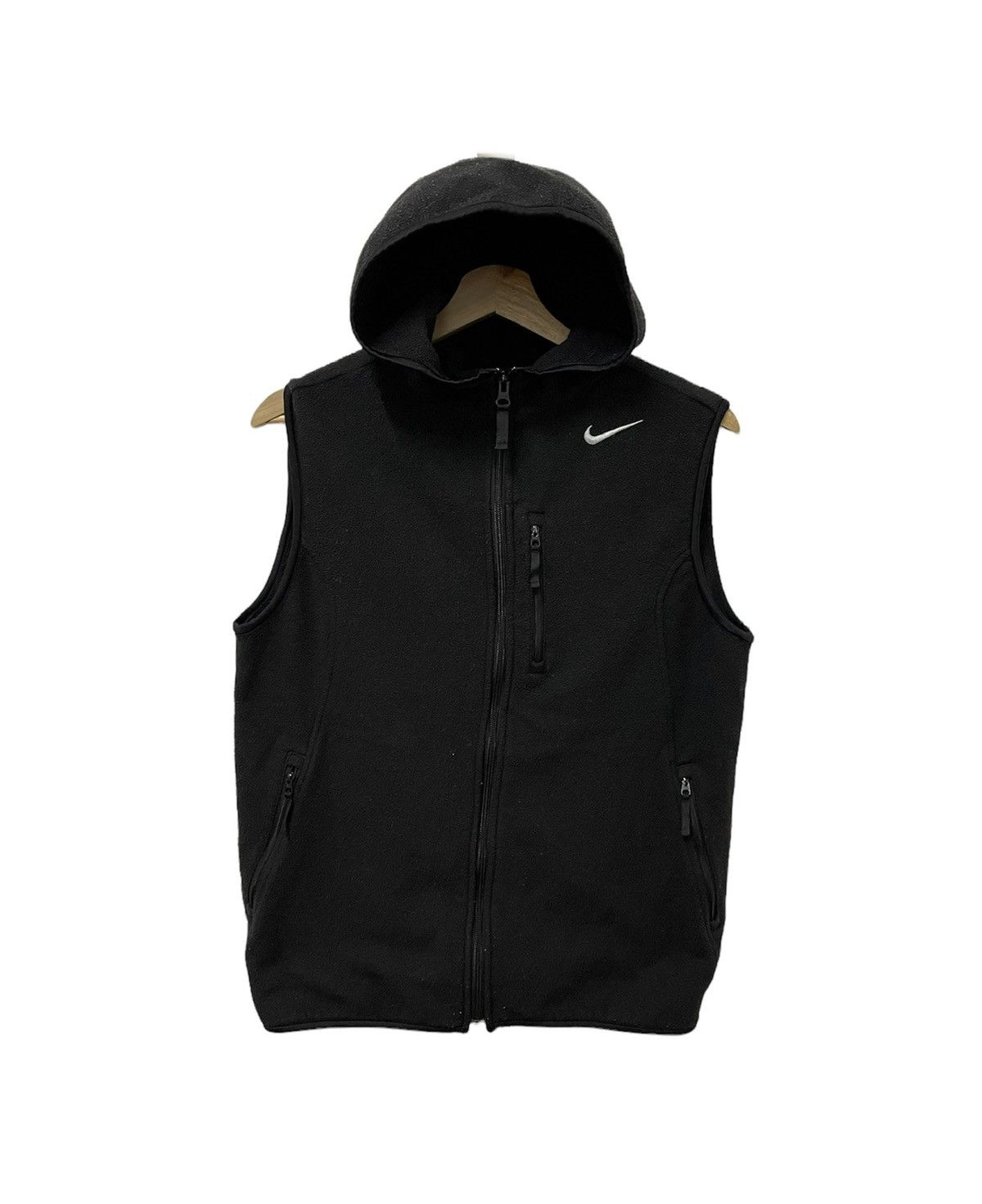 Japanese Brand × Nike × Vintage Vintage Nike Swoosh Mini Logo Fleece Zipper Sleeveless Size US S / EU 44-46 / 1 - 1 Thumbnail