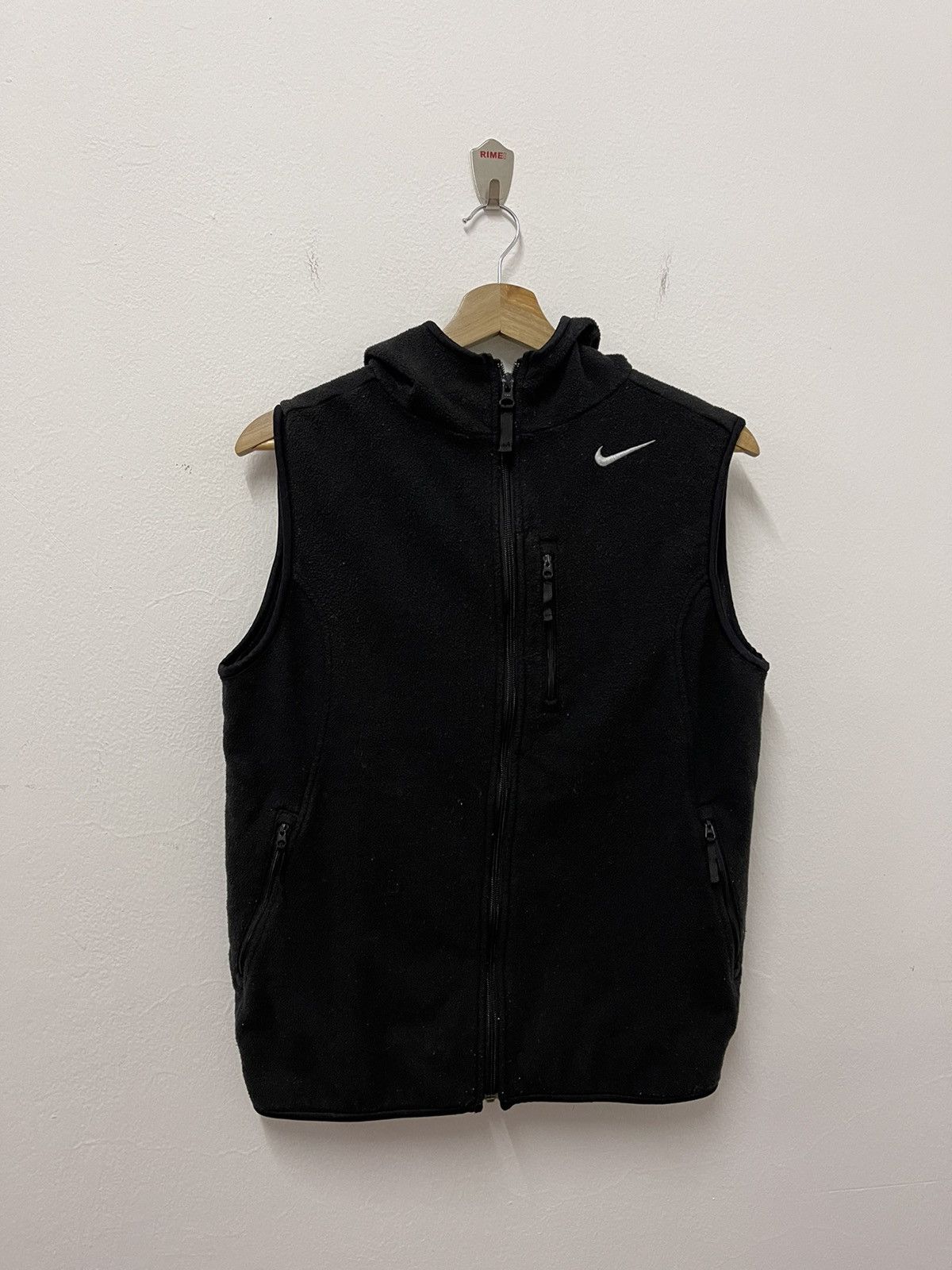 Japanese Brand × Nike × Vintage Vintage Nike Swoosh Mini Logo Fleece Zipper Sleeveless Size US S / EU 44-46 / 1 - 2 Thumbnail