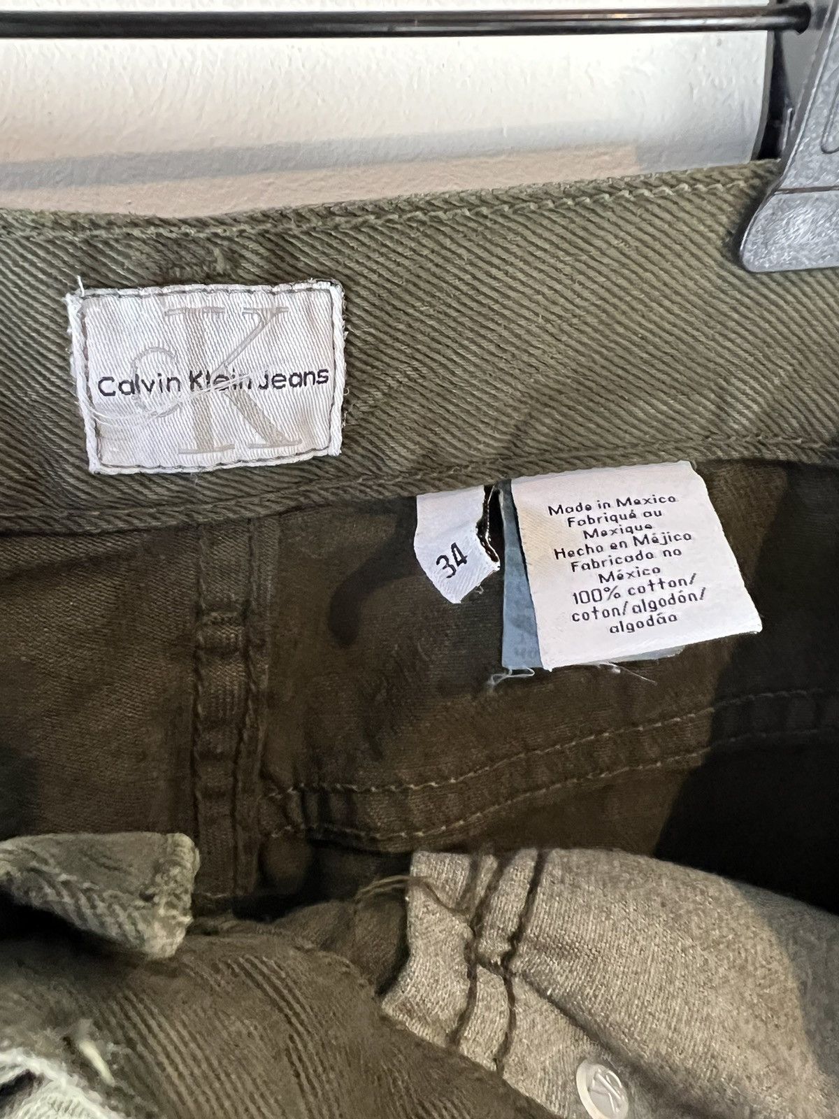Calvin Klein × Vintage Vintage Olive Green Calvin Klein Jeans Size US 33 - 3 Thumbnail
