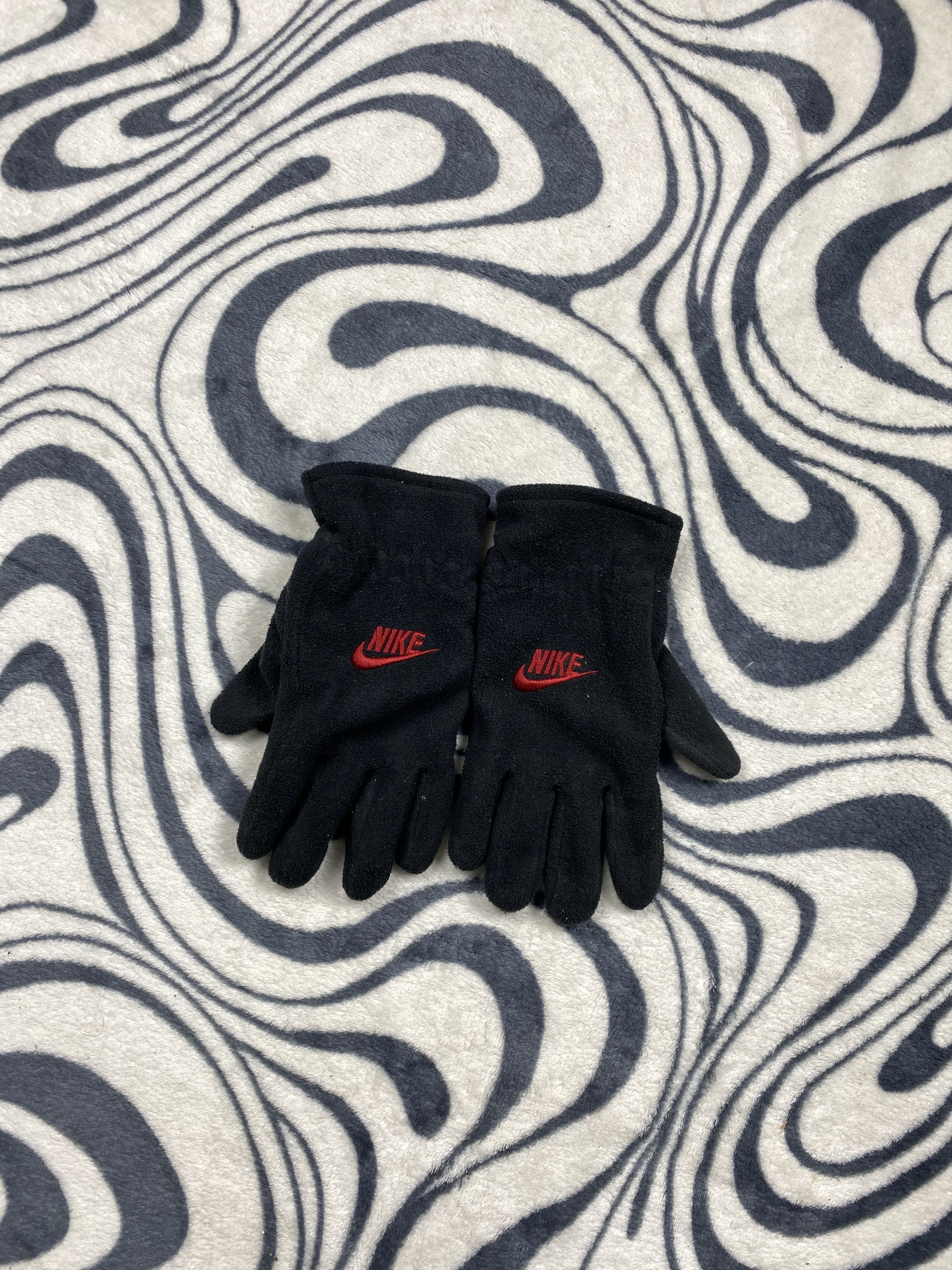 Nike Nike Vintage Mens Fleece Gloves Y2K Drill Size ONE SIZE - 1 Thumbnail