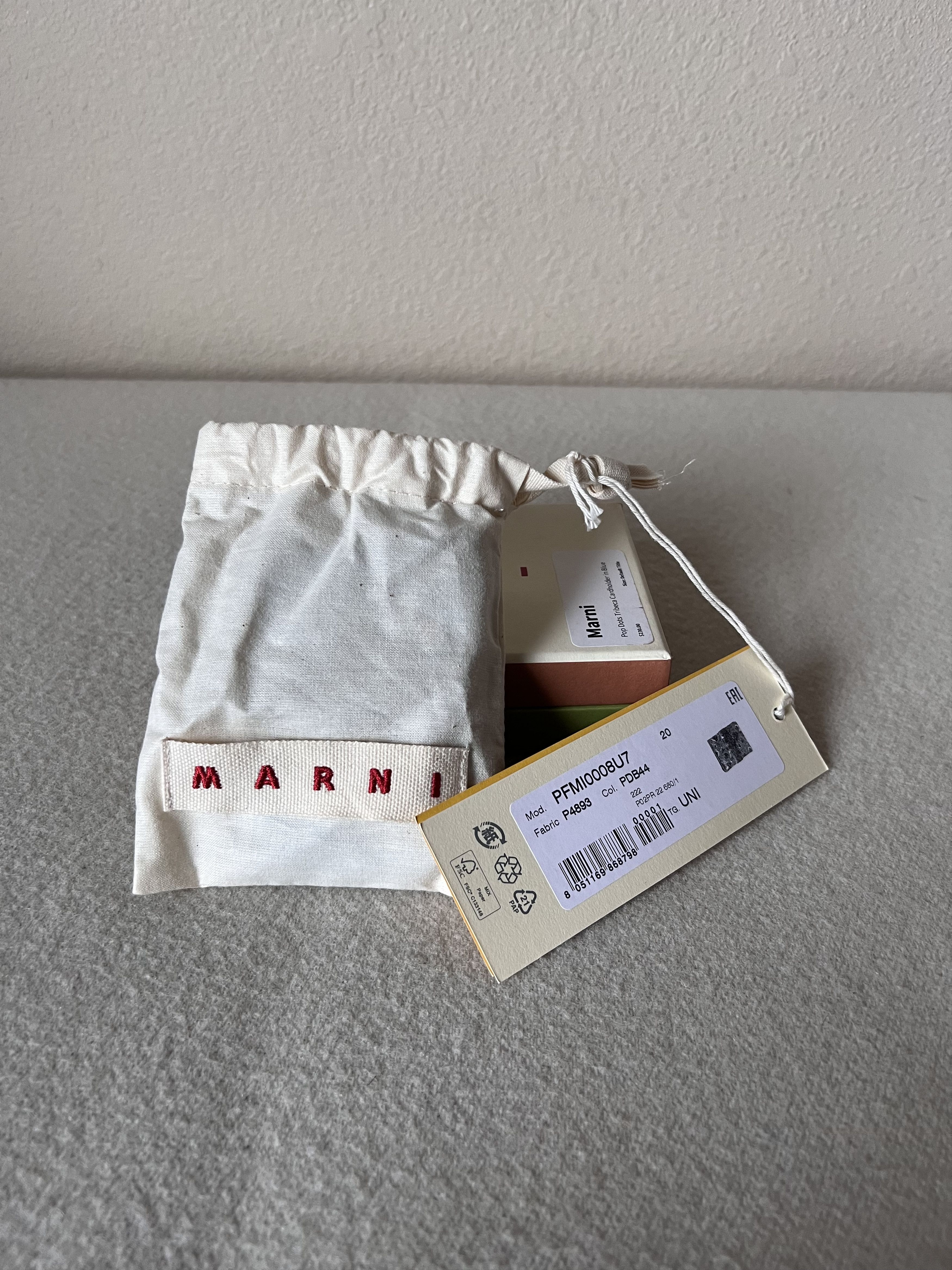 Marni Marni Pop Dots Tribeca Cardholder in Blue Size ONE SIZE - 4 Thumbnail