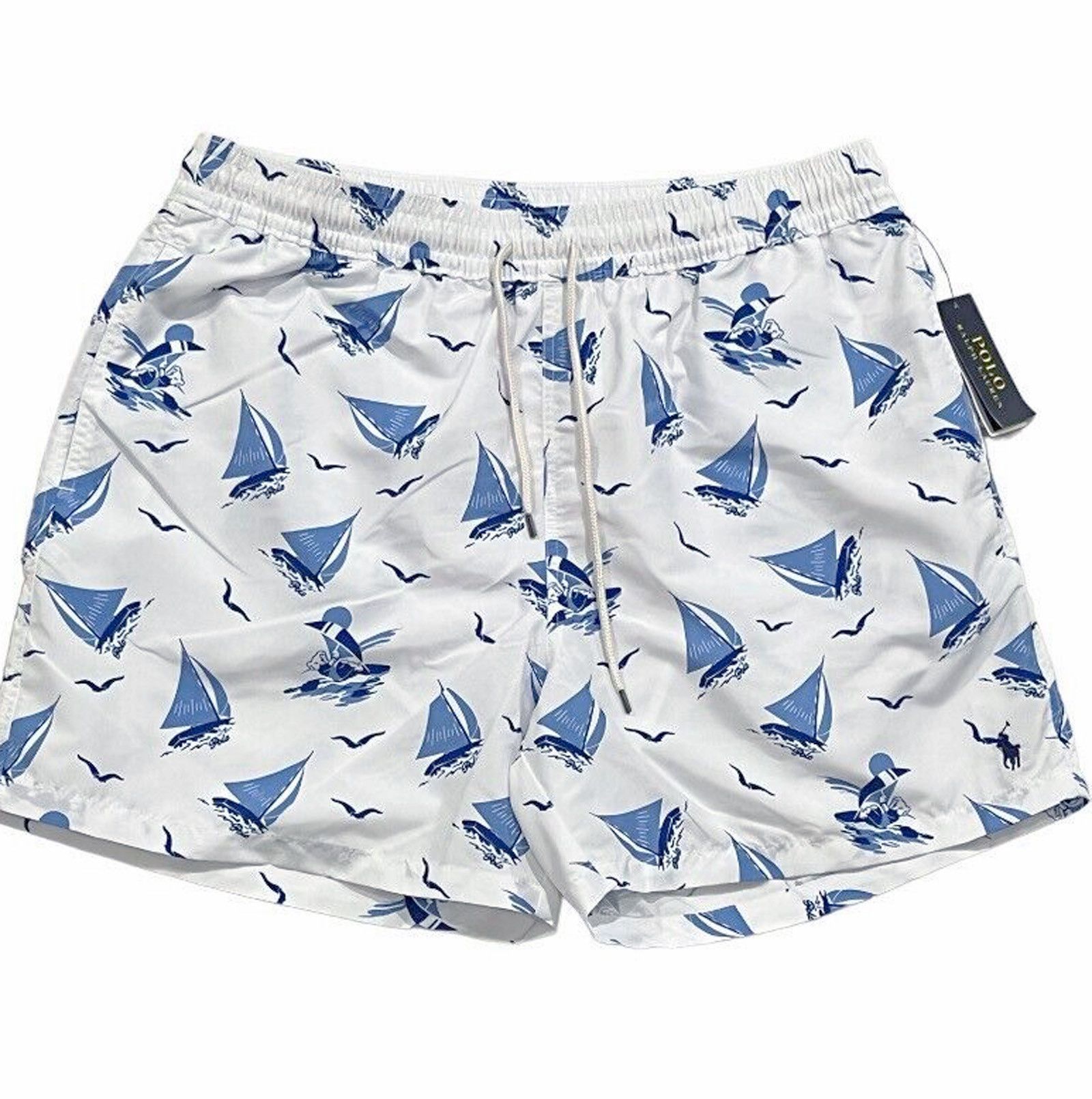 Polo Ralph Lauren NEW Polo Ralph Lauren Windsurfing Bear Swim Trunks! M White Size US 28 / EU 44 - 1 Thumbnail
