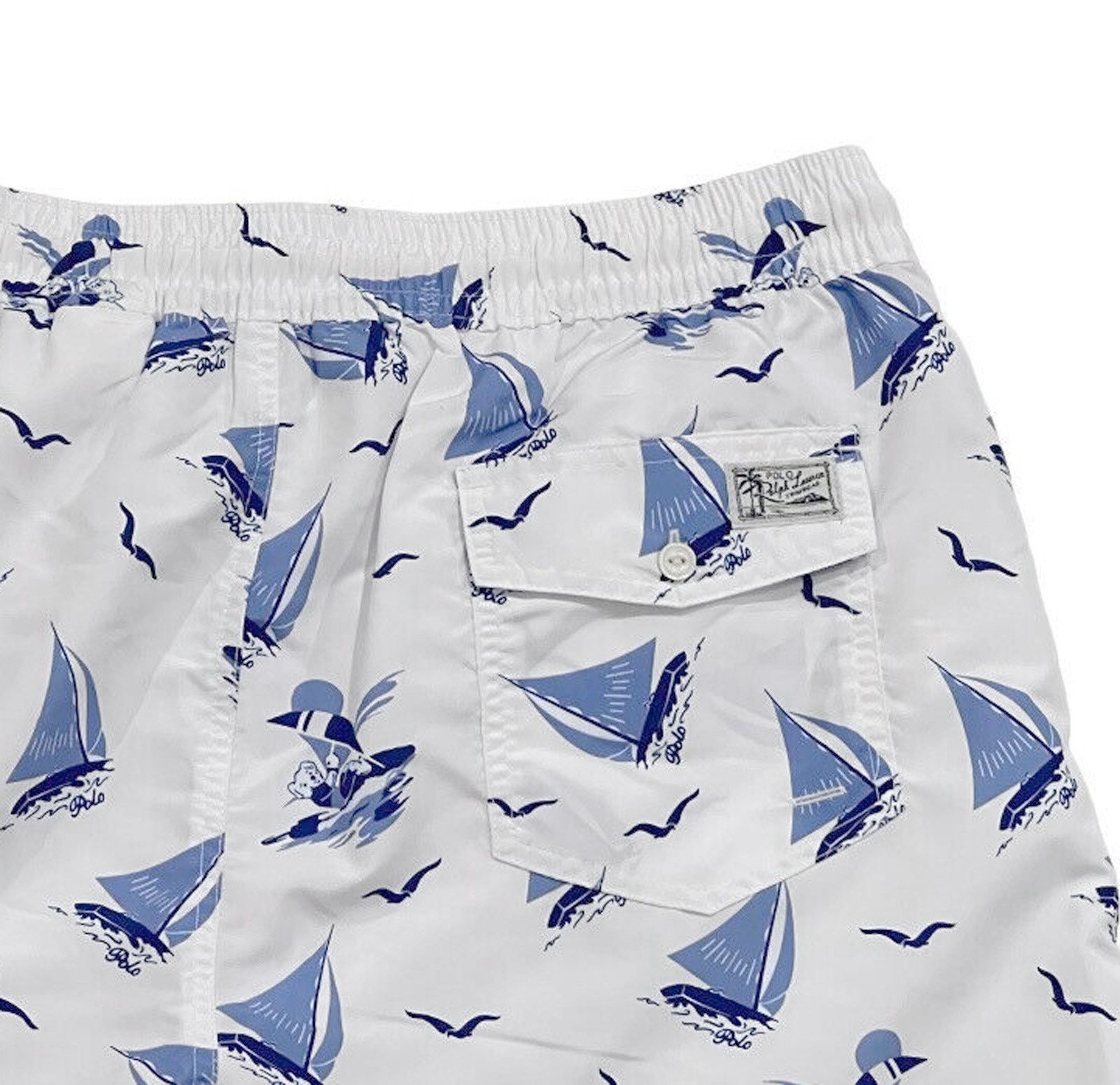 Polo Ralph Lauren NEW Polo Ralph Lauren Windsurfing Bear Swim Trunks! L White Size US 31 - 4 Thumbnail