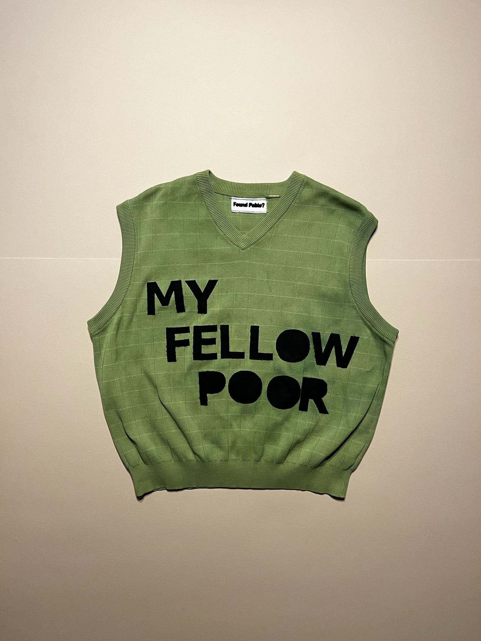 Vintage Found Pablo 'MY FELLOW POOR' Vest Size US L / EU 52-54 / 3 - 1 Thumbnail