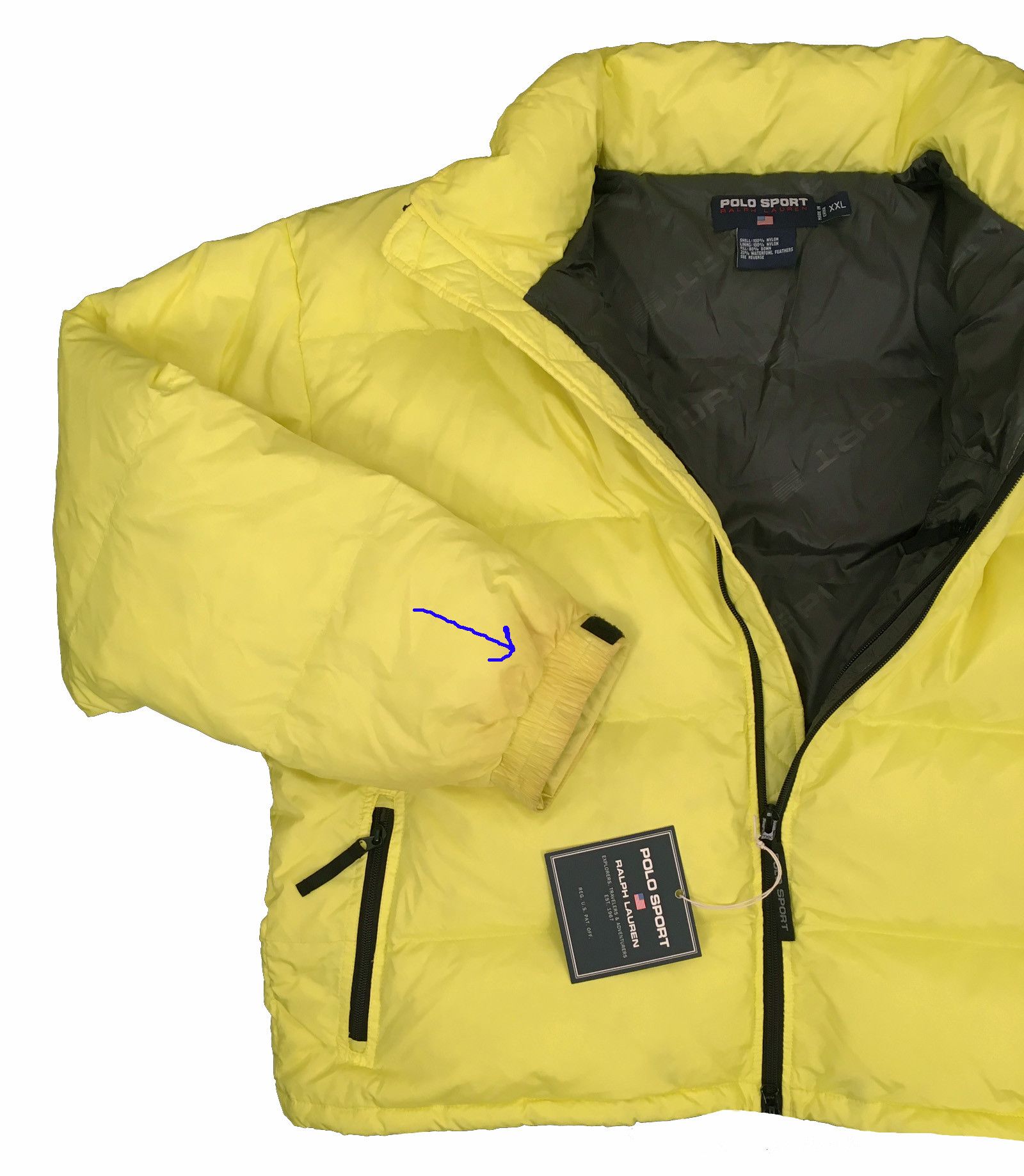 Ralph Lauren Sport New Vintage Polo Sport Ralph Lauren Puffer Jacket 2X Yellow Size US XXL / EU 58 / 5 - 2 Thumbnail