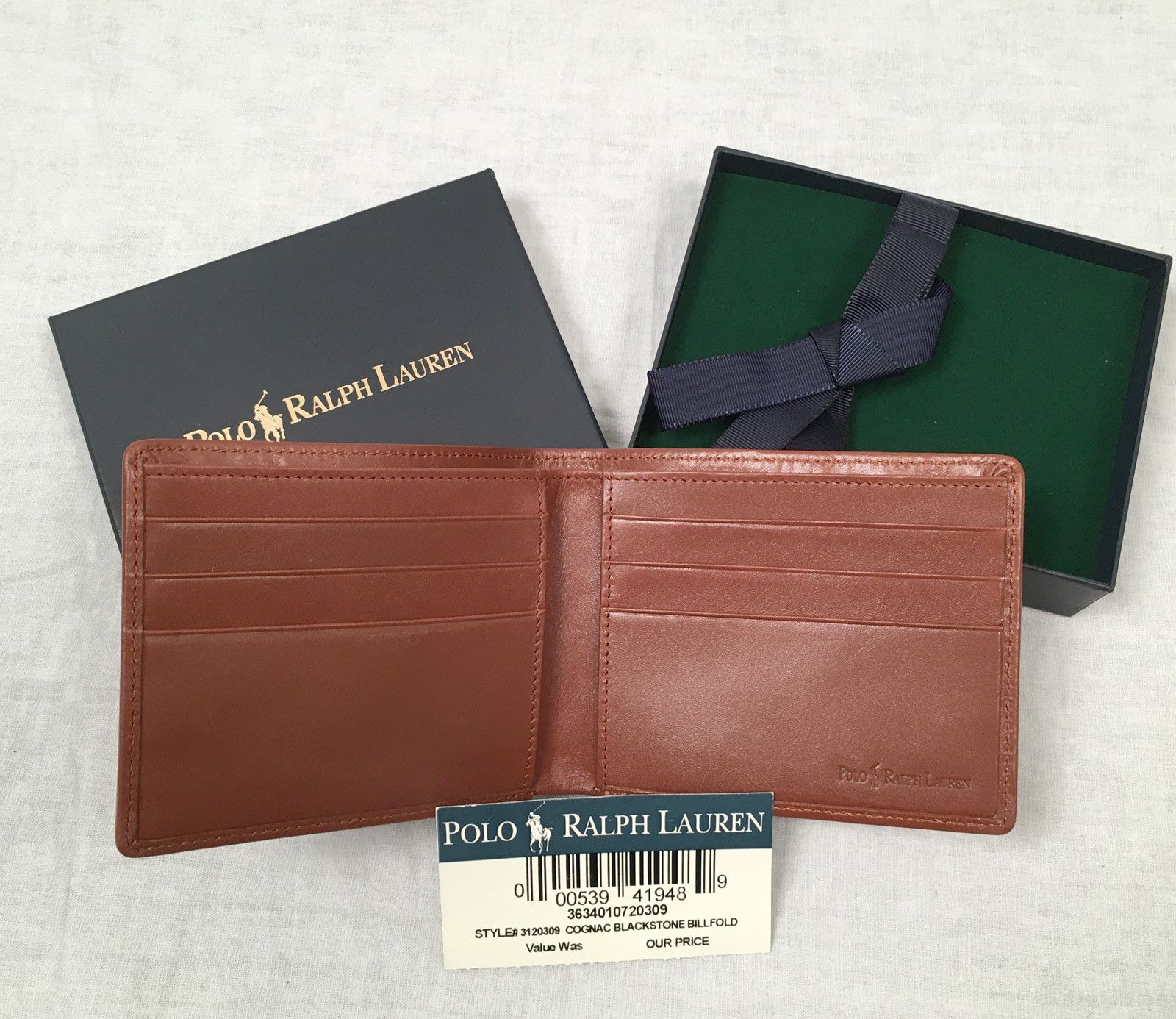 Polo Ralph Lauren NEW Polo Ralph Lauren Blackston Billfold Wallet Cognac Brown Size ONE SIZE - 2 Thumbnail