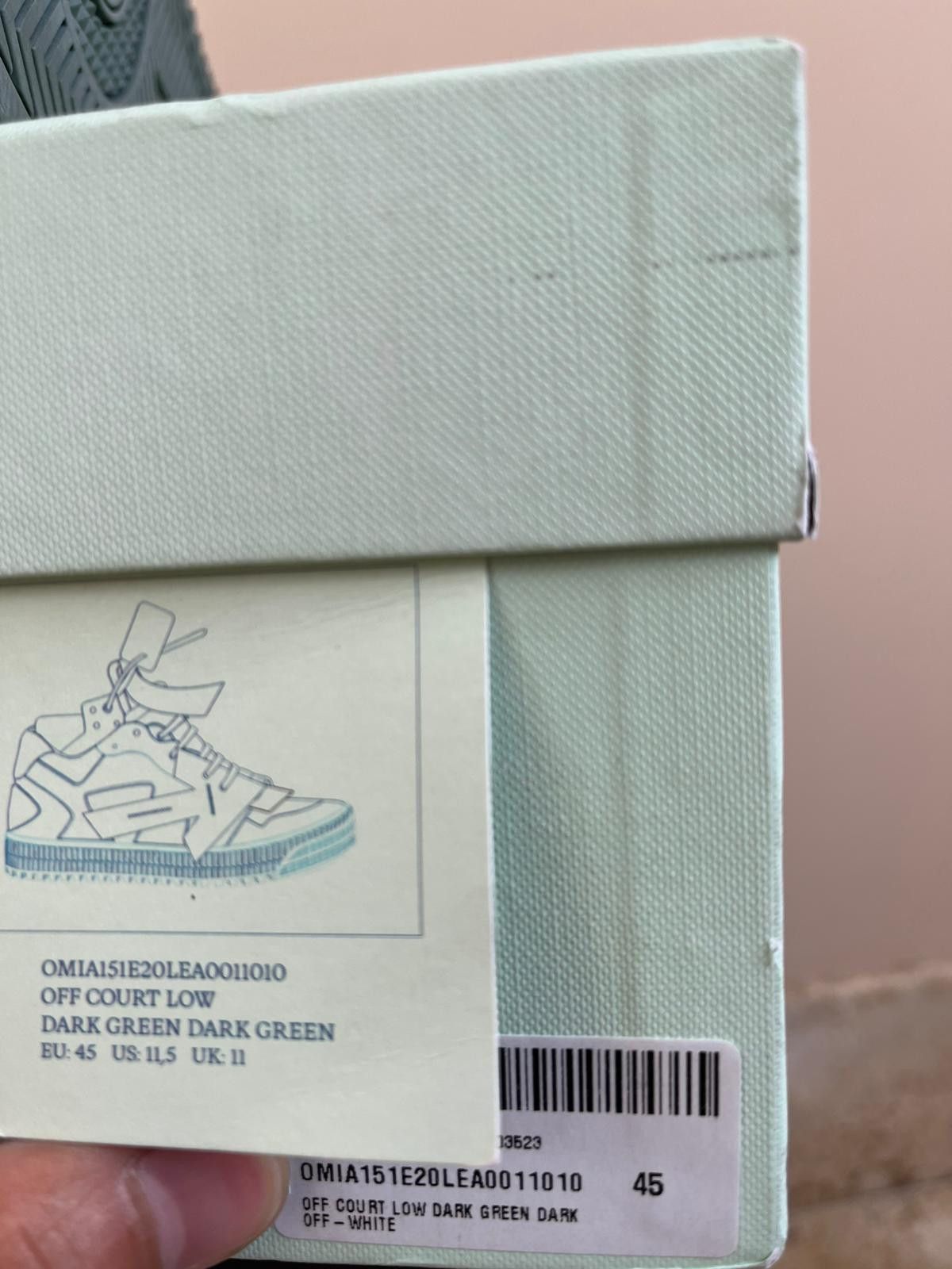 Off-White Off Court Low in Dark Green Color Size US 12 / EU 45 - 15 Thumbnail