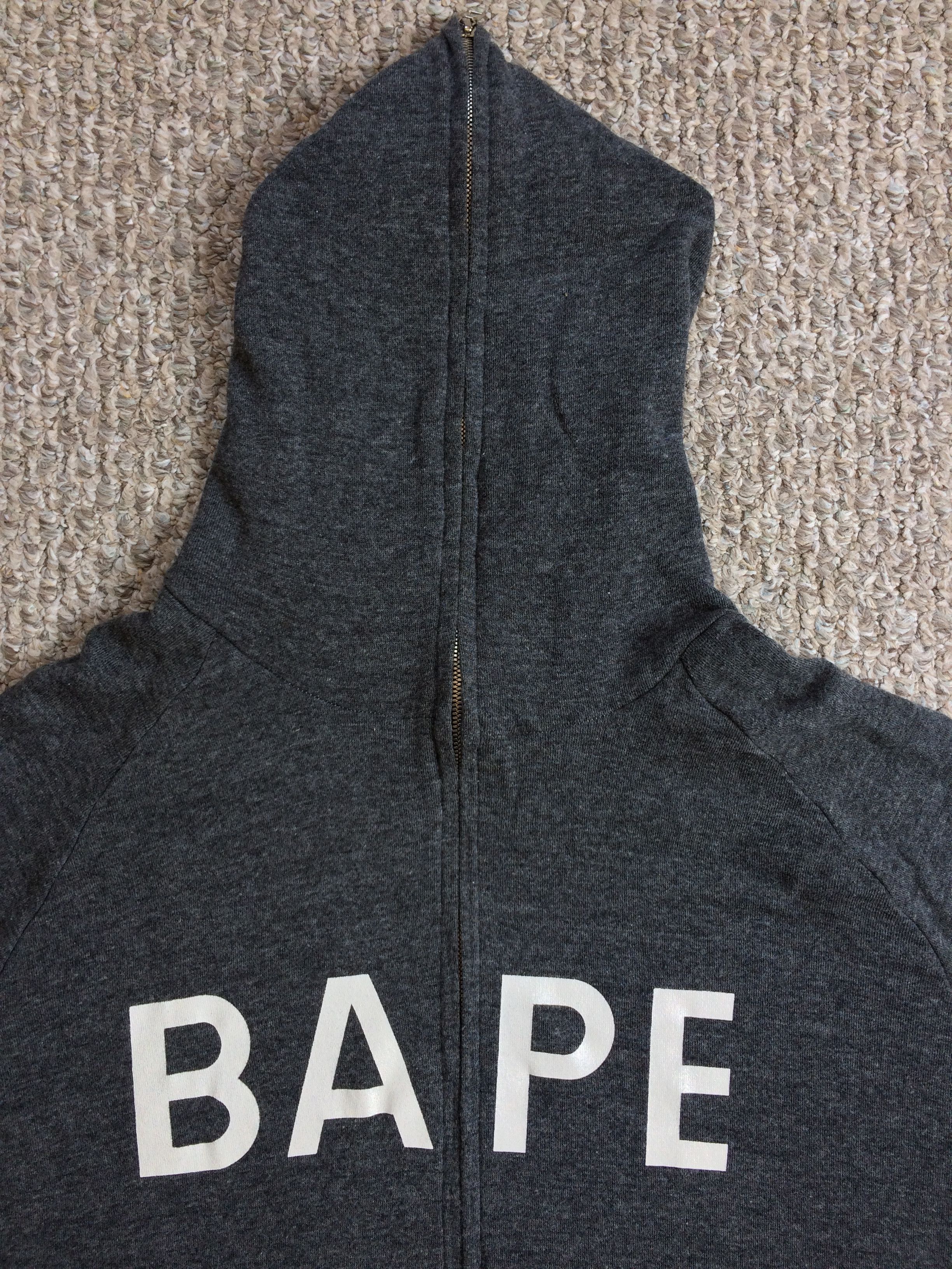 Bape OG Bape Full Zip Thermal Spellout Hoodie Size US L / EU 52-54 / 3 - 2 Thumbnail