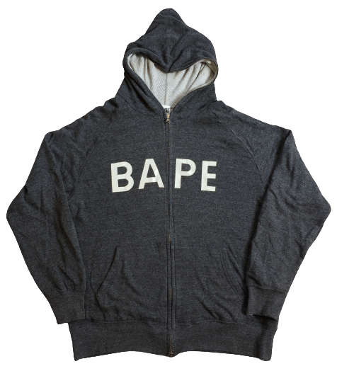 Bape OG Bape Full Zip Thermal Spellout Hoodie Size US L / EU 52-54 / 3 - 1 Thumbnail